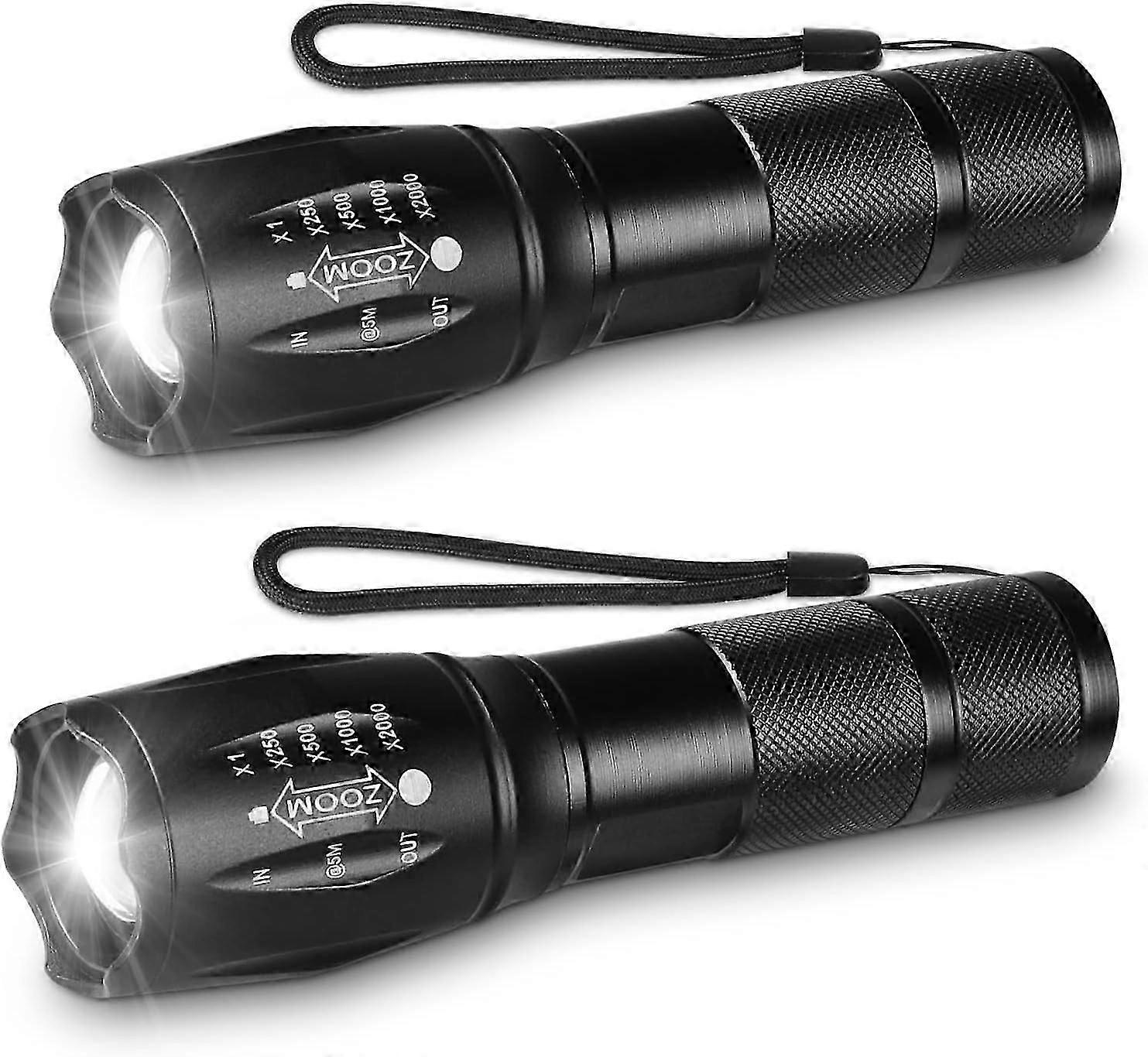 LED Flashlight, 2000 Lumens, 5 Modes, IP67 Waterproof