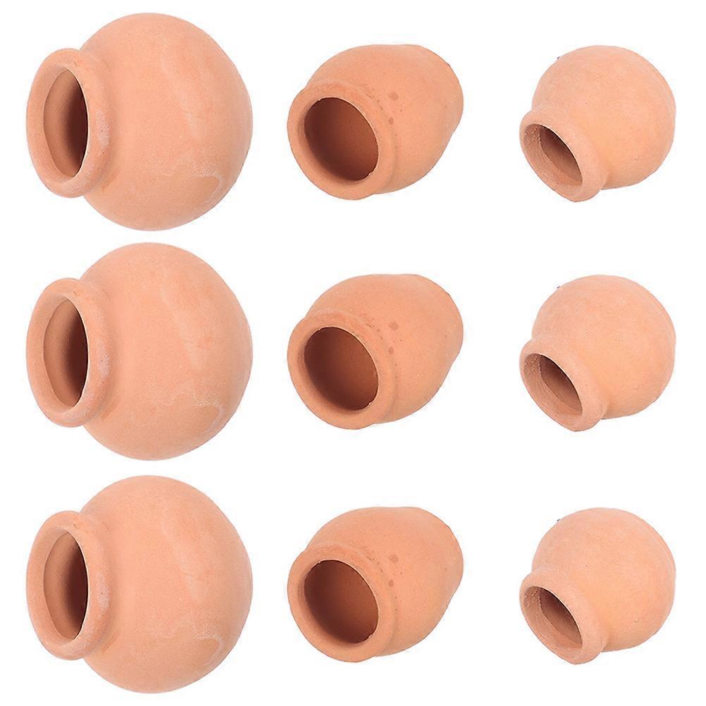 Nursery Pots For Plants Minimalist Design For Office Use Small Size Beige Color 9Pcs