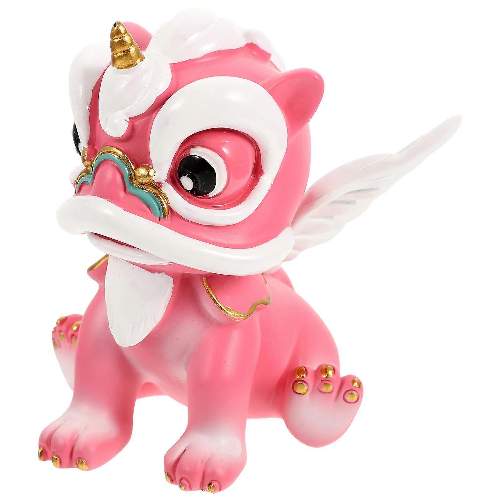 Resin Lion Statue Decorative Figurine for Home Office Stylish Tabletop Ornament Unique Craftsmanship Refreshing Decor Spaces