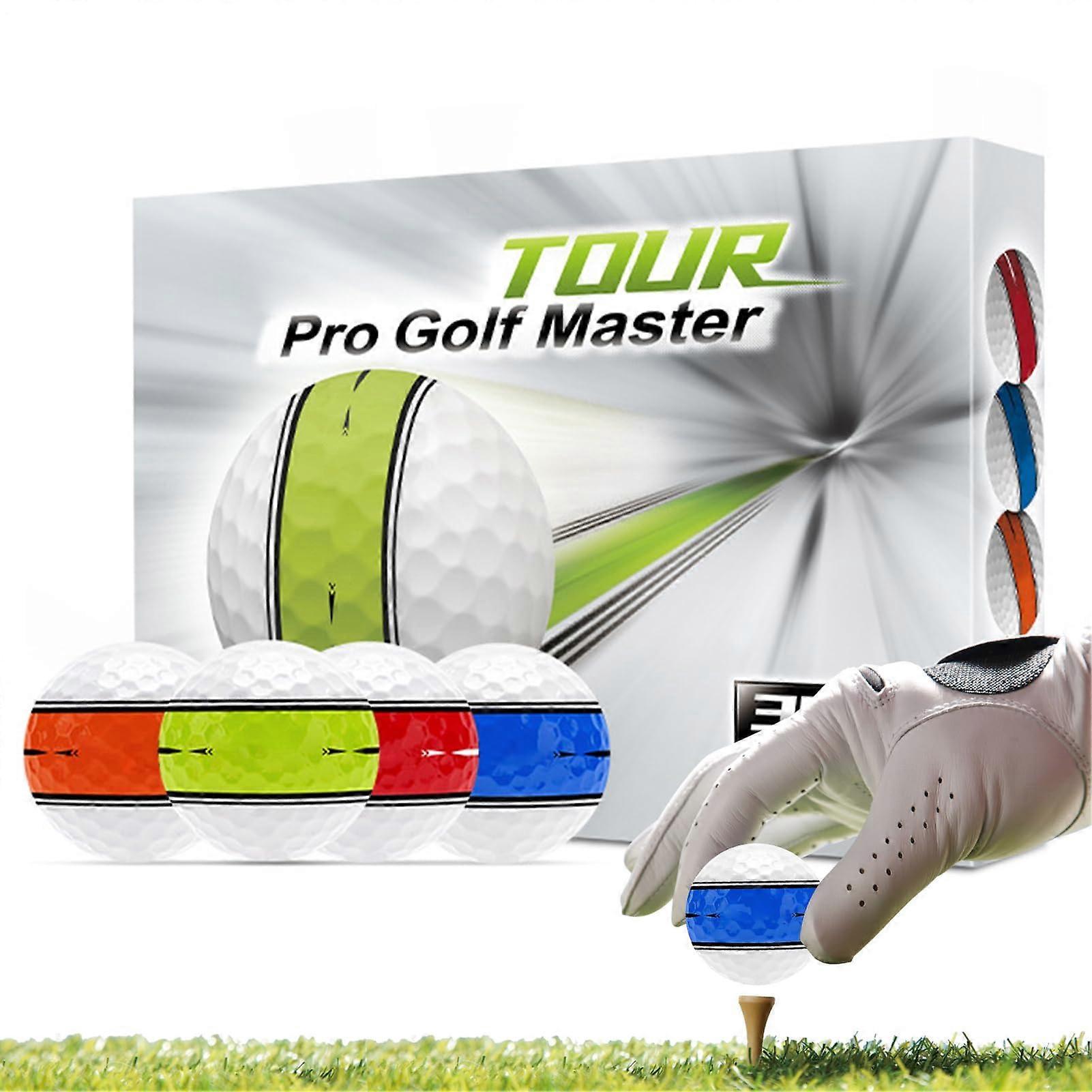 Golf balls 12 golf practice balls training aid with 360degree target system for swing training and putting precision