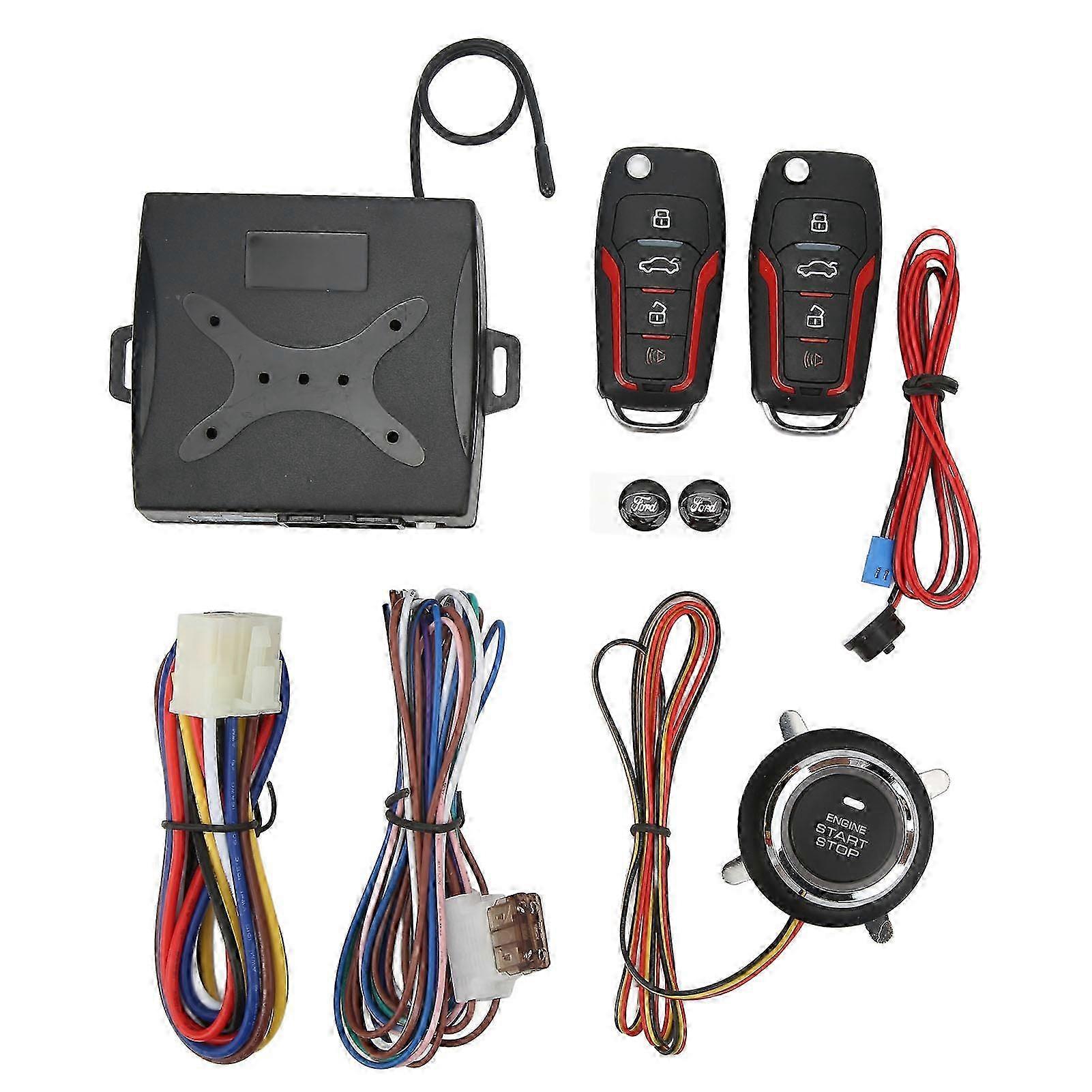 12V Anti Theft One Button Start Remote Lock System Universal for Vehicles