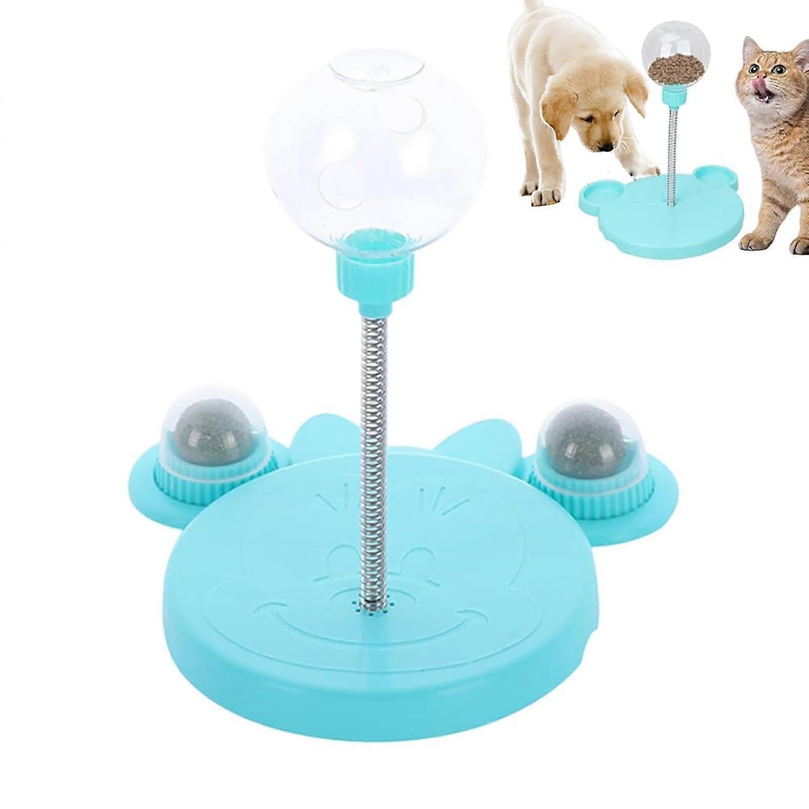1 x Wiggling Dog  Toy, Food Ball for Dogs, Interactive Toy with Suction Cup, Easy to Clean, Suitable for Dogs and Cats of All Body Types blue
