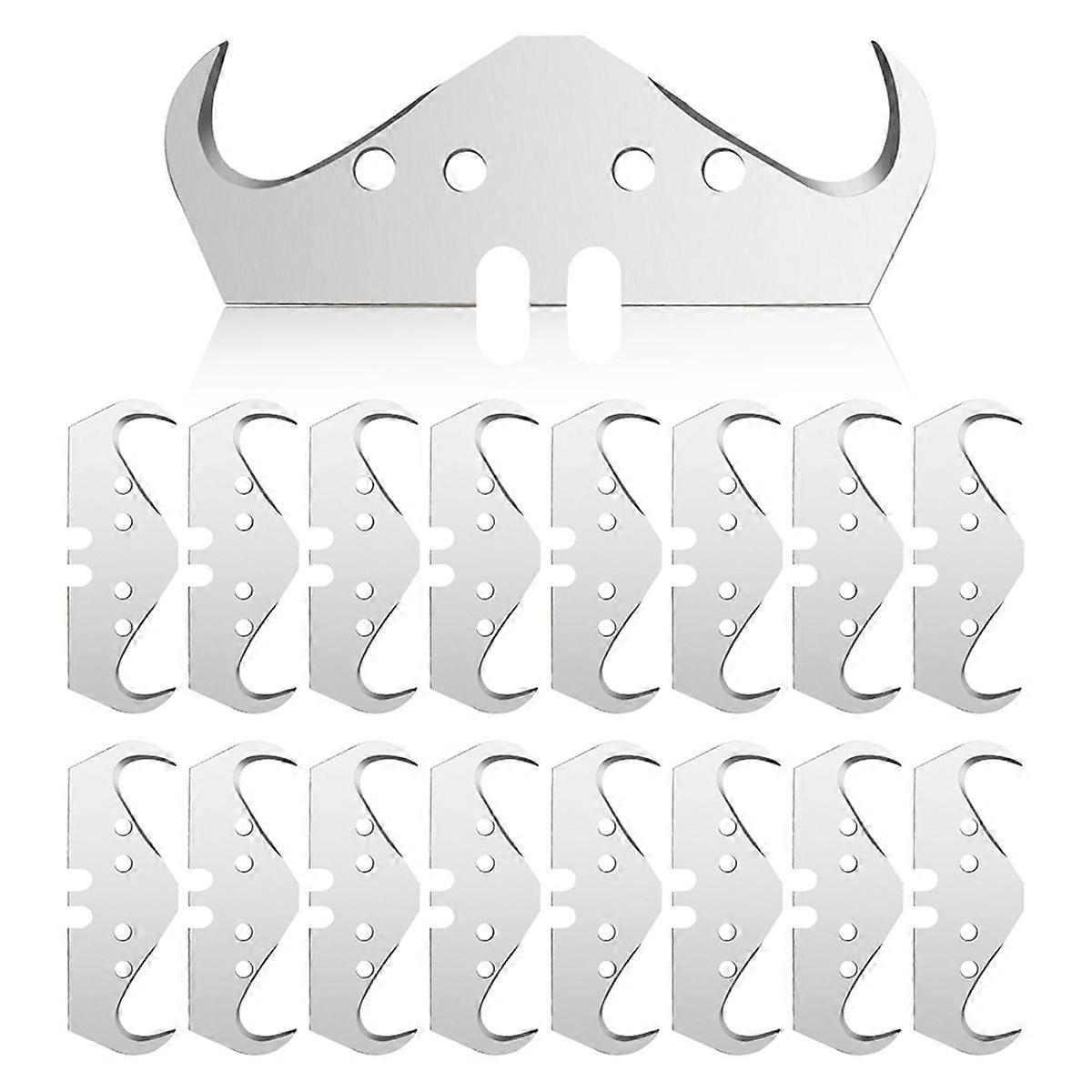 100-Pack Super Big Hook Trimming Blades for Roofing and Flooring, Carbon Steel, Double Sided with 2