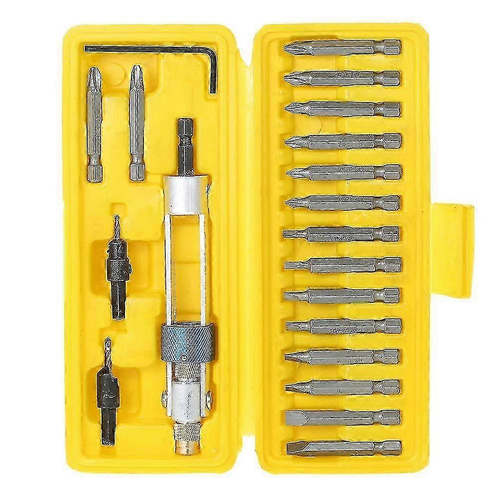 2024 20pcs Double Drill Screwdriver High-Speed Steel Tools Set DIY Tool Kit