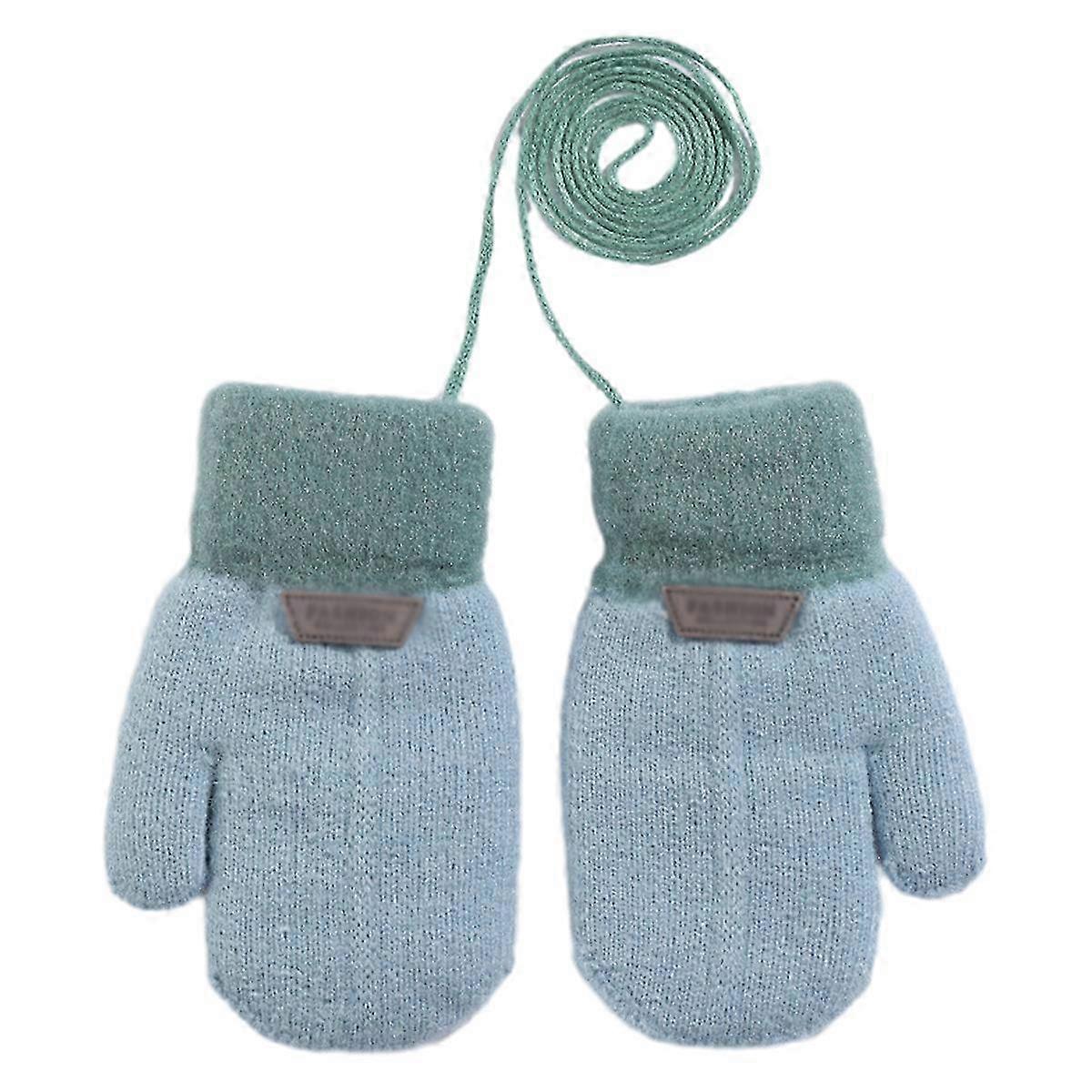 Children's Winter Outdoor Gloves, Easy-On Wool Warm Mittens for Boys and Girls
