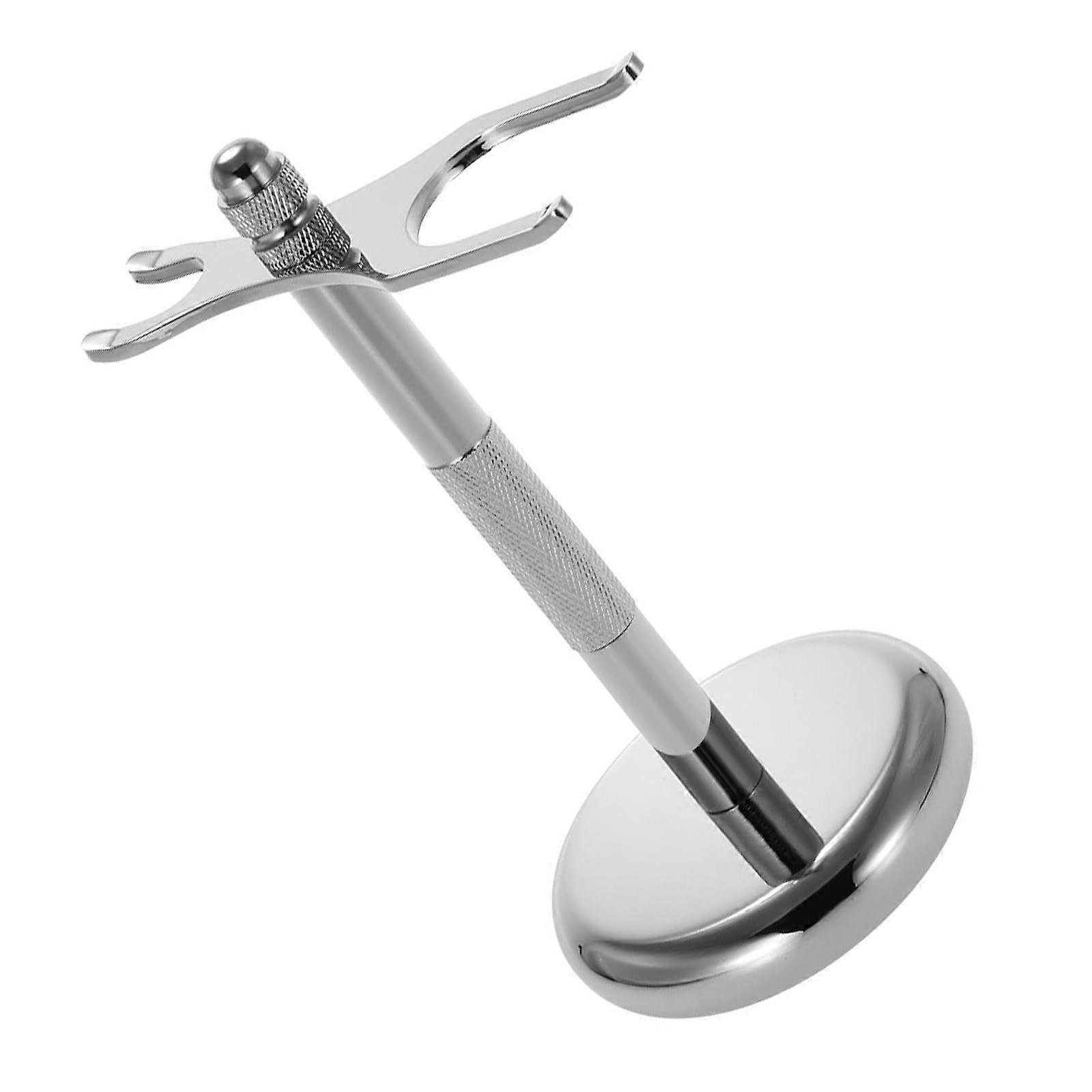 Stainless Steel Razor Stand NonSlip Base Shaving Stand Men Razor Holder for Razor and Shaving Brush