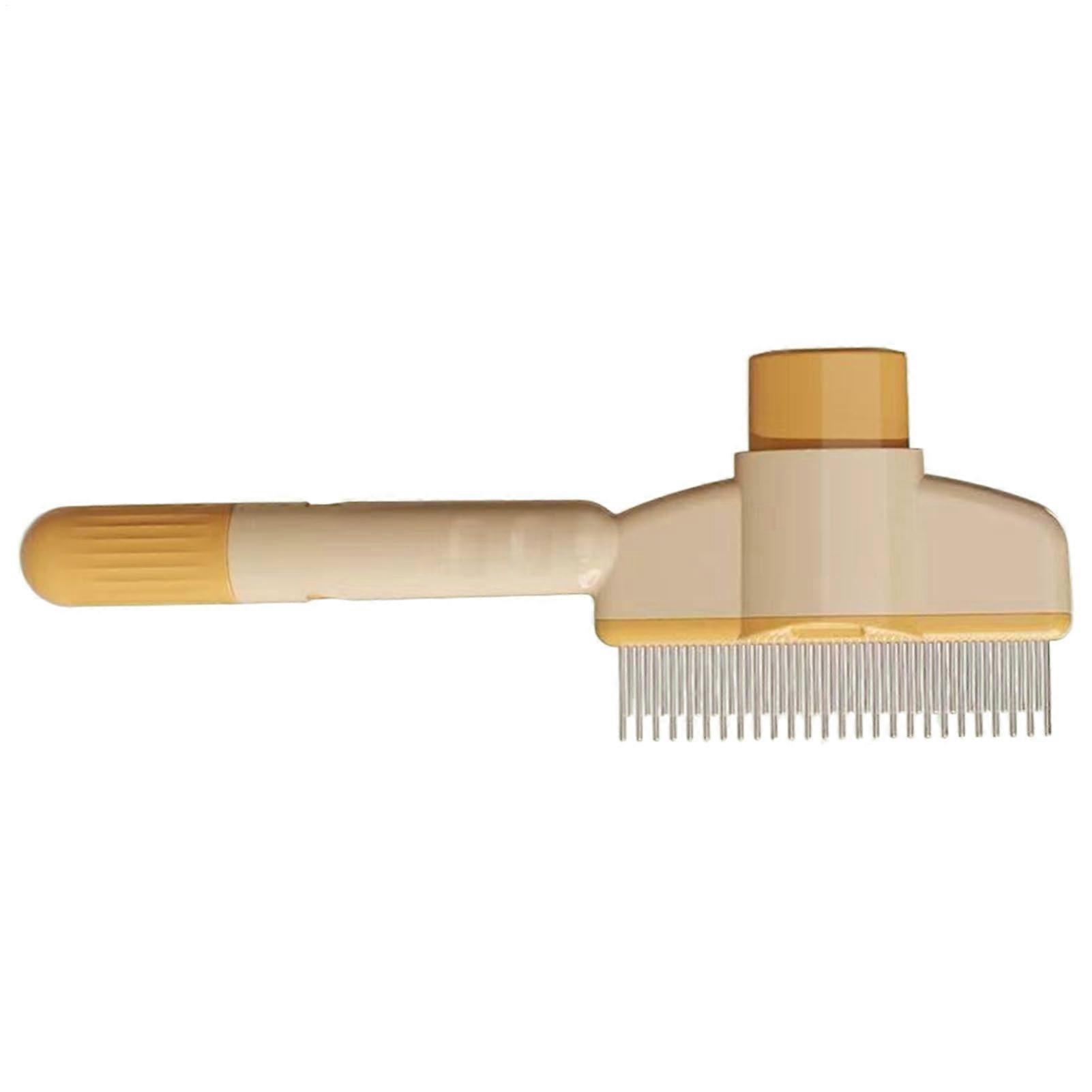 Dog combs for coat care, detangling, and shedding with cleaning function