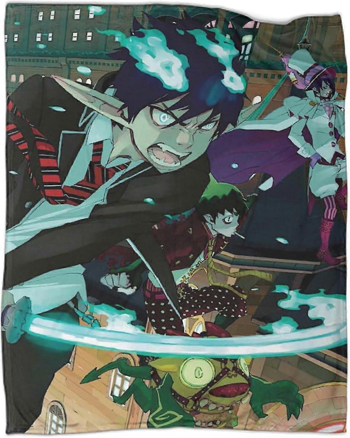 Reversible Warm Fleece Throw Blanket Featuring Anime Characters for Bed, Couch, and Sofa