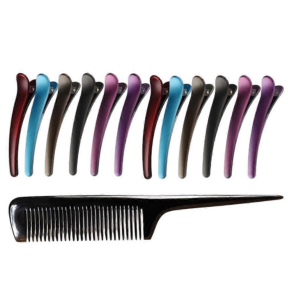 Hair Clips For Hair Styling Duckbill For Home Barber Shop Assorted Color 13Pcs Hair Clipping