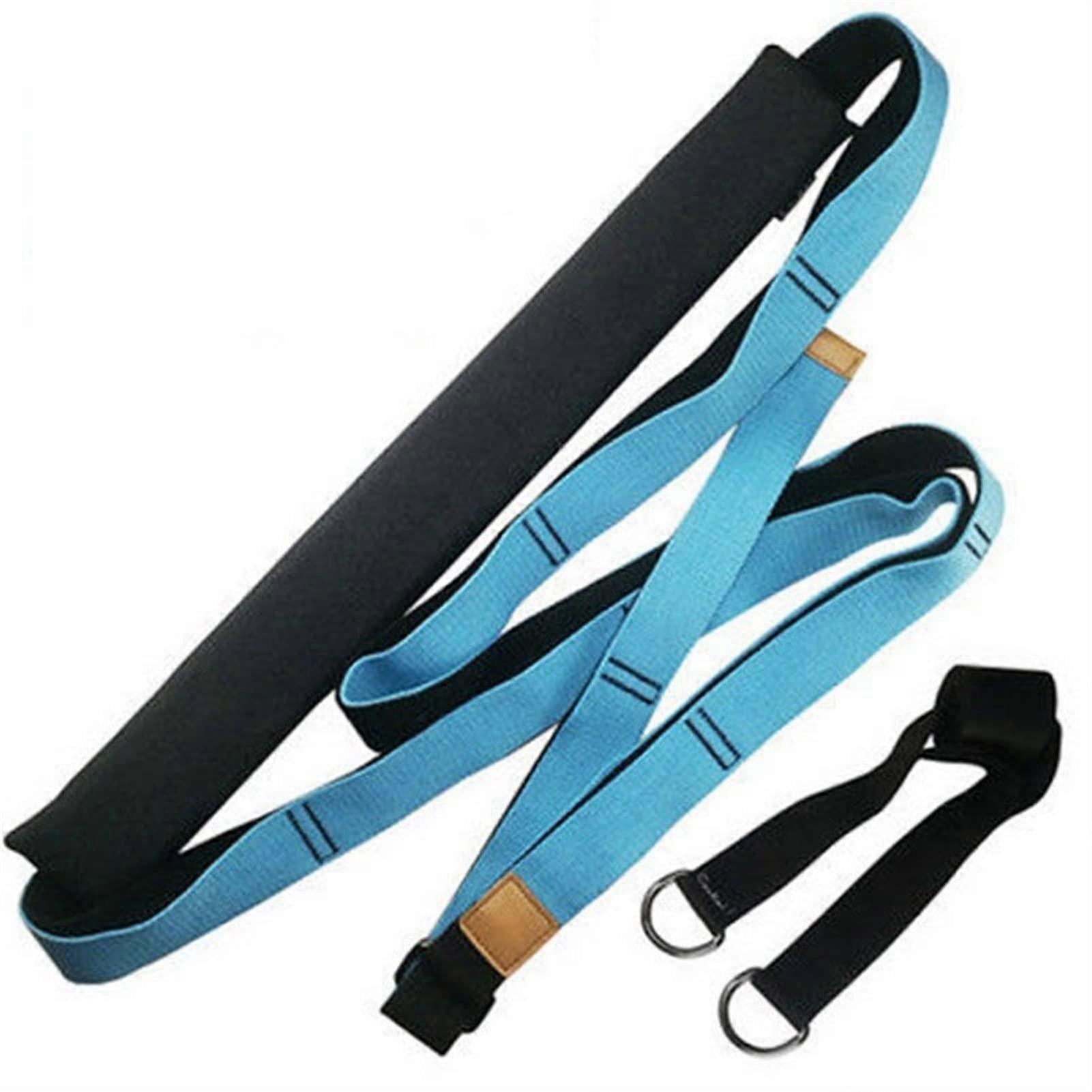 Yoga Strap and Aerial Hammock for Women, Adjustable Elastic and Stretchy Yoga Swing, Hand Support in Blue