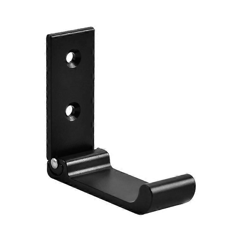 Black Foldable Wall Hooks, 4 Pieces Wall Mounted Helmet Holder, Invisible Coat Hooks, Aluminum Wall Hook, With Screws, Ves Hook