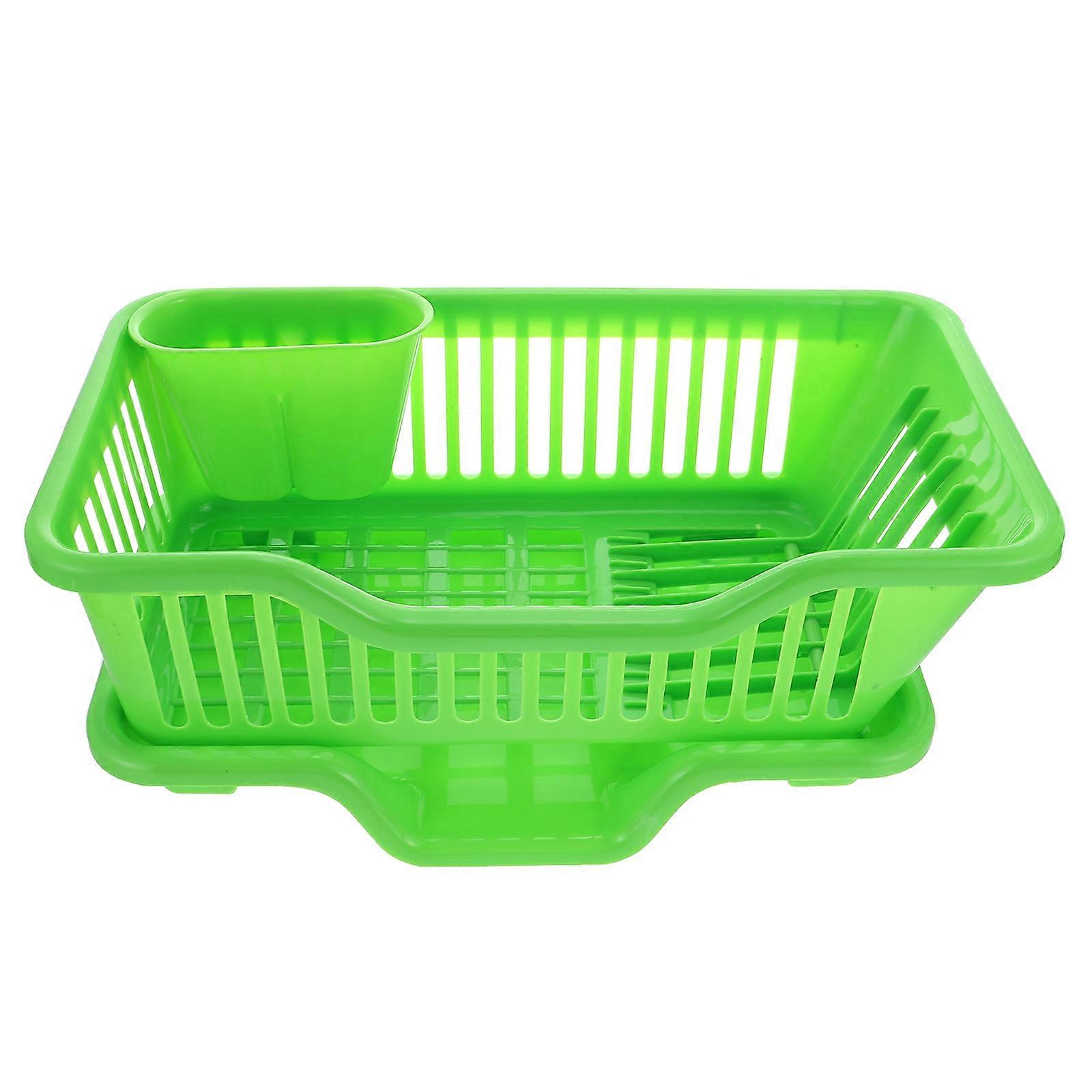Kitchen Storage Shelf Dish Draining Rack For Tableware Cutlery 44.5X24X18CM Square Shape 1Set