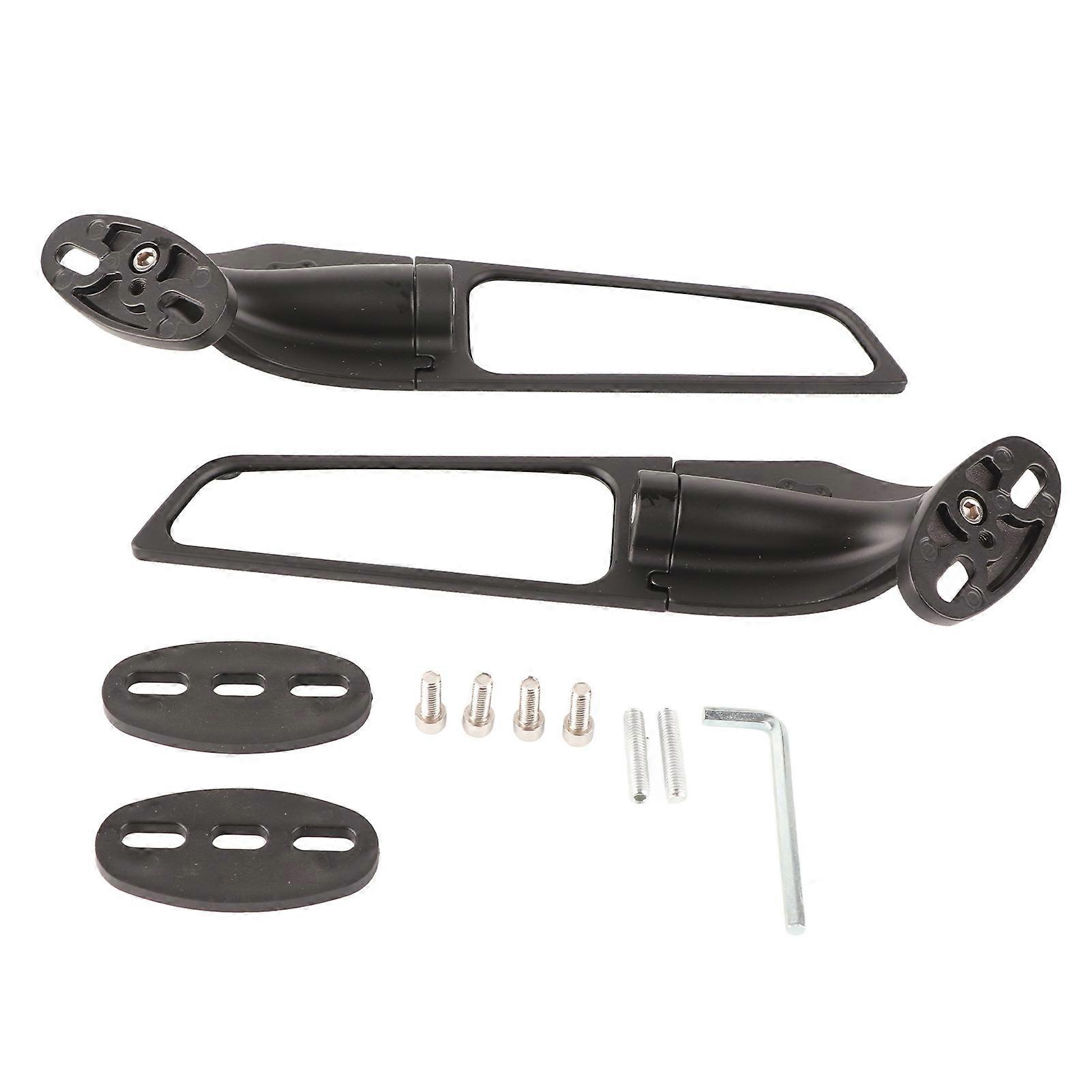Motorcycle Rearview Mirror Adjustable Side Mirrors Wind Wing