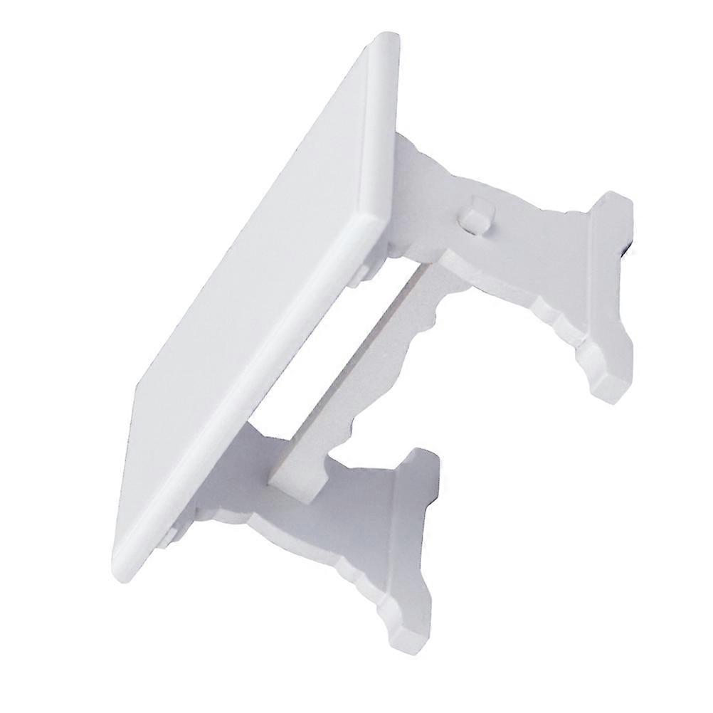 Miniature Table For Desk Top Mini Study Table Doll House Decoration Square Shape White Color 1Set