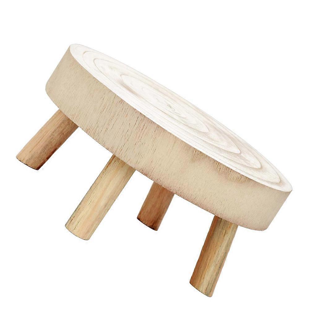 Multifunctional Solid Wood Plant Stand Rack for Handmade Flower Pots – Natural Wood Color, Sturdy Decorative Design for Various Shapes