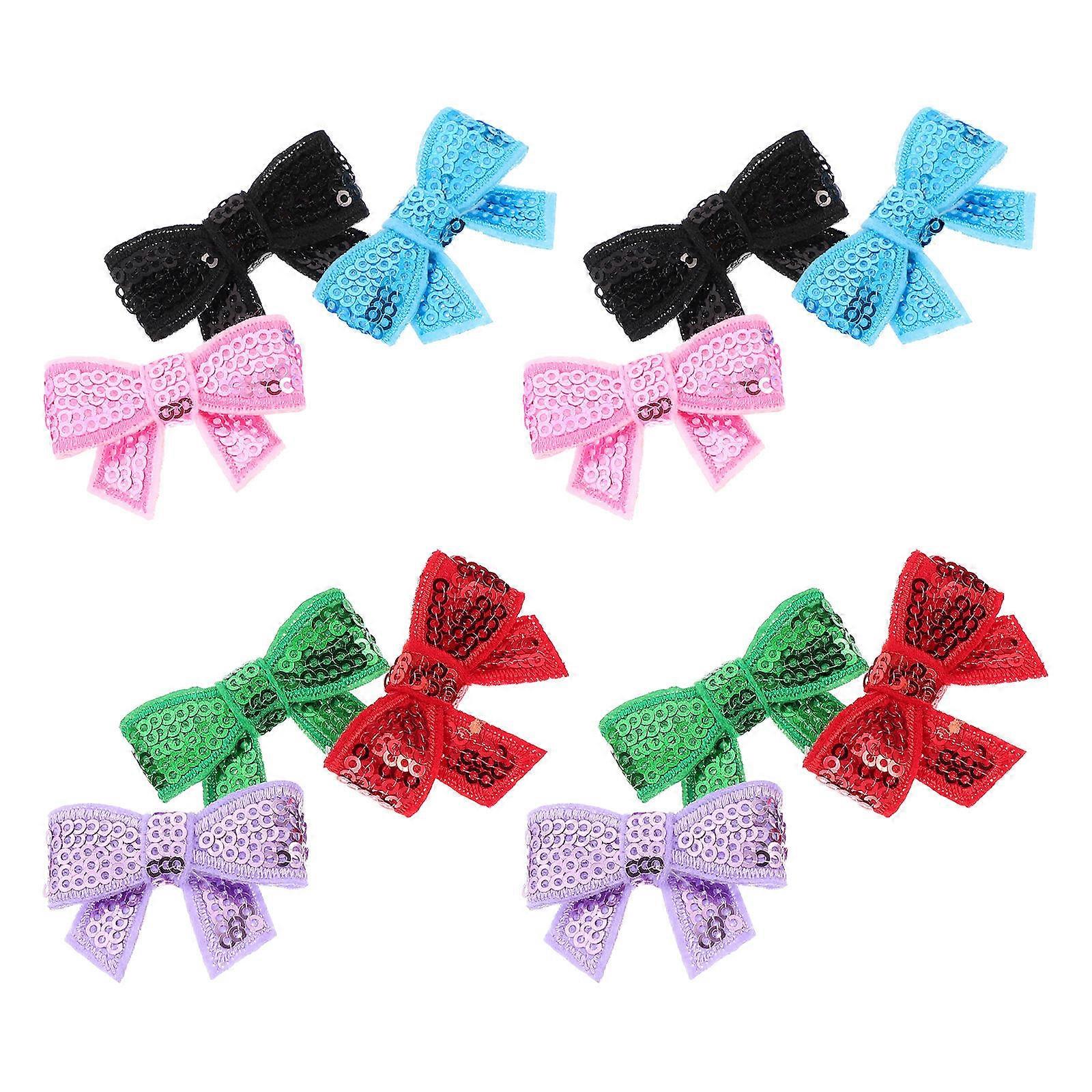 12ks Mini aplikace s mašlí pro výrobu univerzálních DIY dekorací vlasů, ozdob oděvů, měkkých a odolných šicích doplňků pro vlasové doplňky