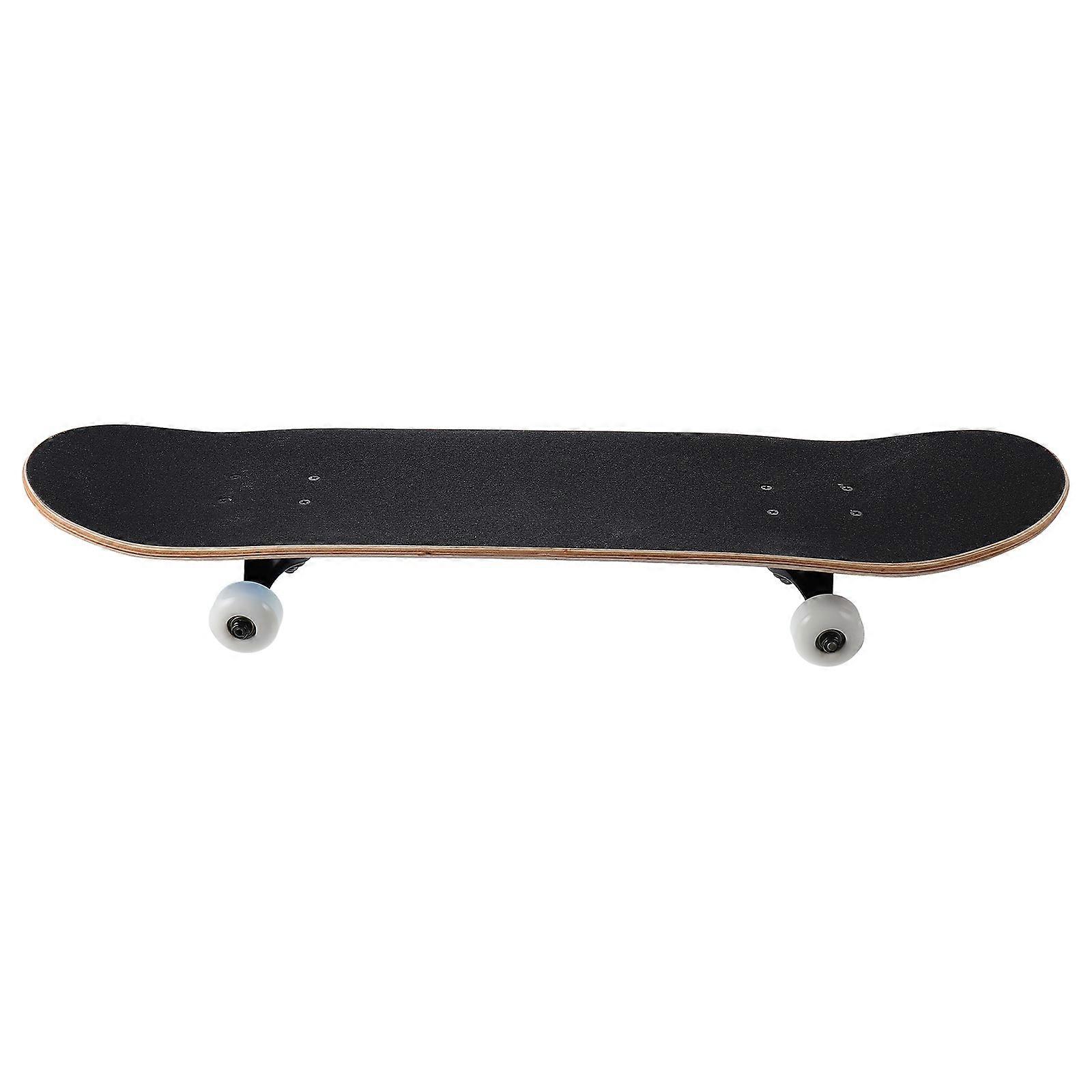 Double Tilt Maple Skateboard Sidewalk Riding Street Use All Ages 79.00x20.00x10.00CM Black 1Pack