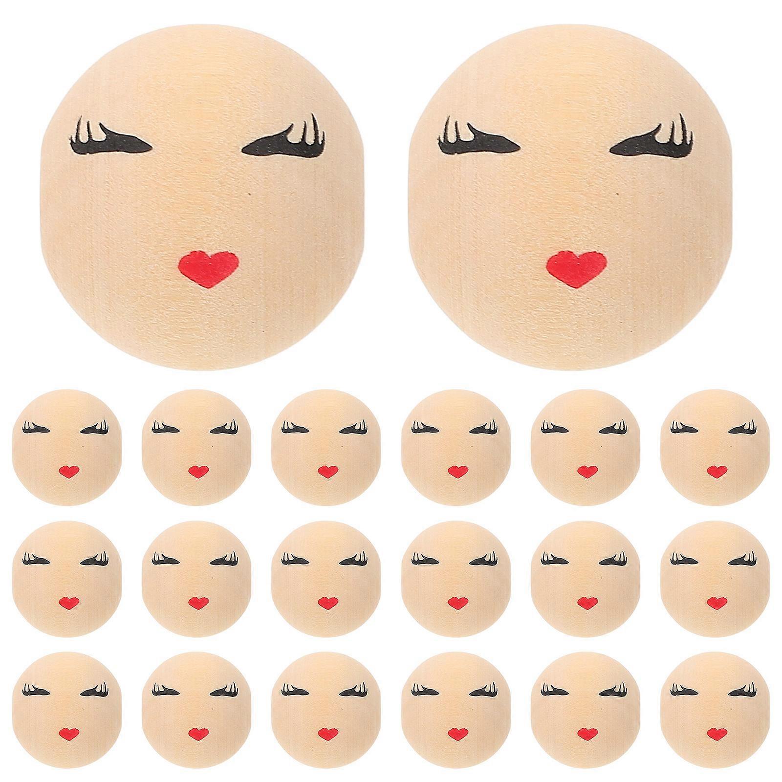 Wood Beads Multi-purpose Craft Making Supplies For Children And Adults In Beige Color Designed For Handcraft Projects 20Pcs