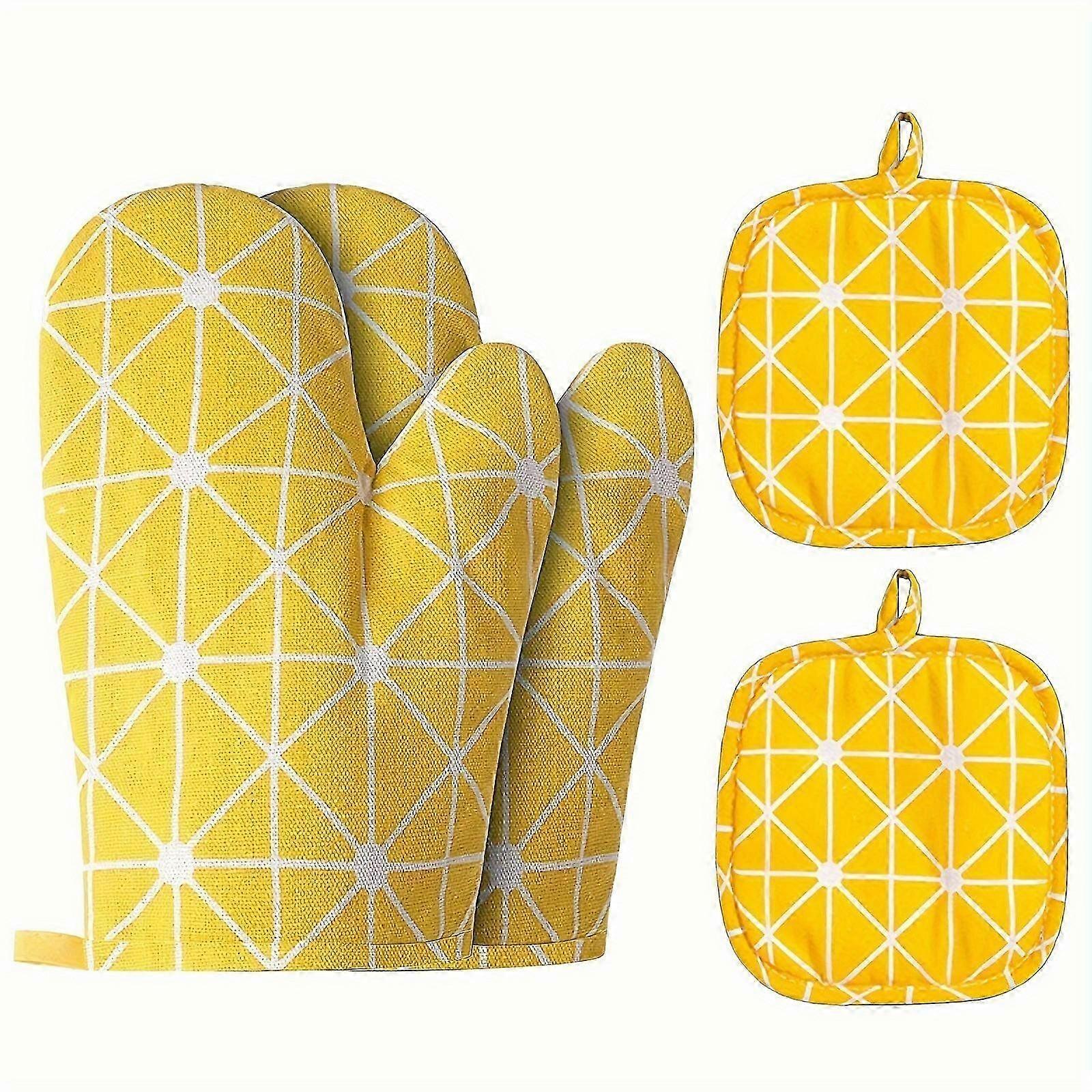 Backset 4 hitzebeständige Baumwollhandschuhe und -pads für die Mikrowelle