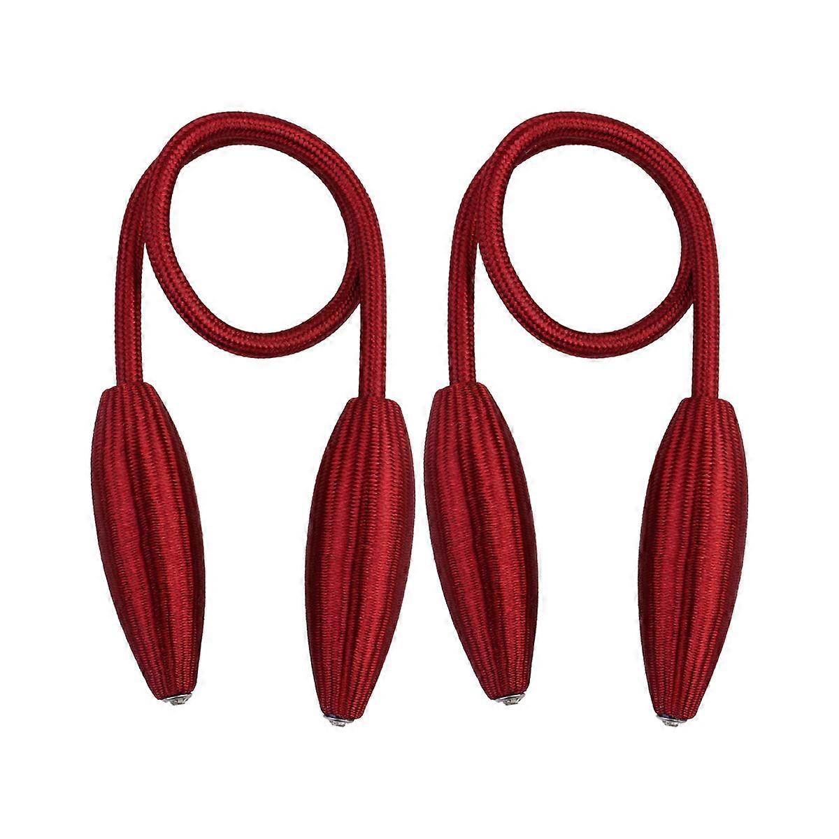 Curtain Holdback Red 54x3CM No Wall-Mounted Hooks Required Simple and Elegant 2Pcs
