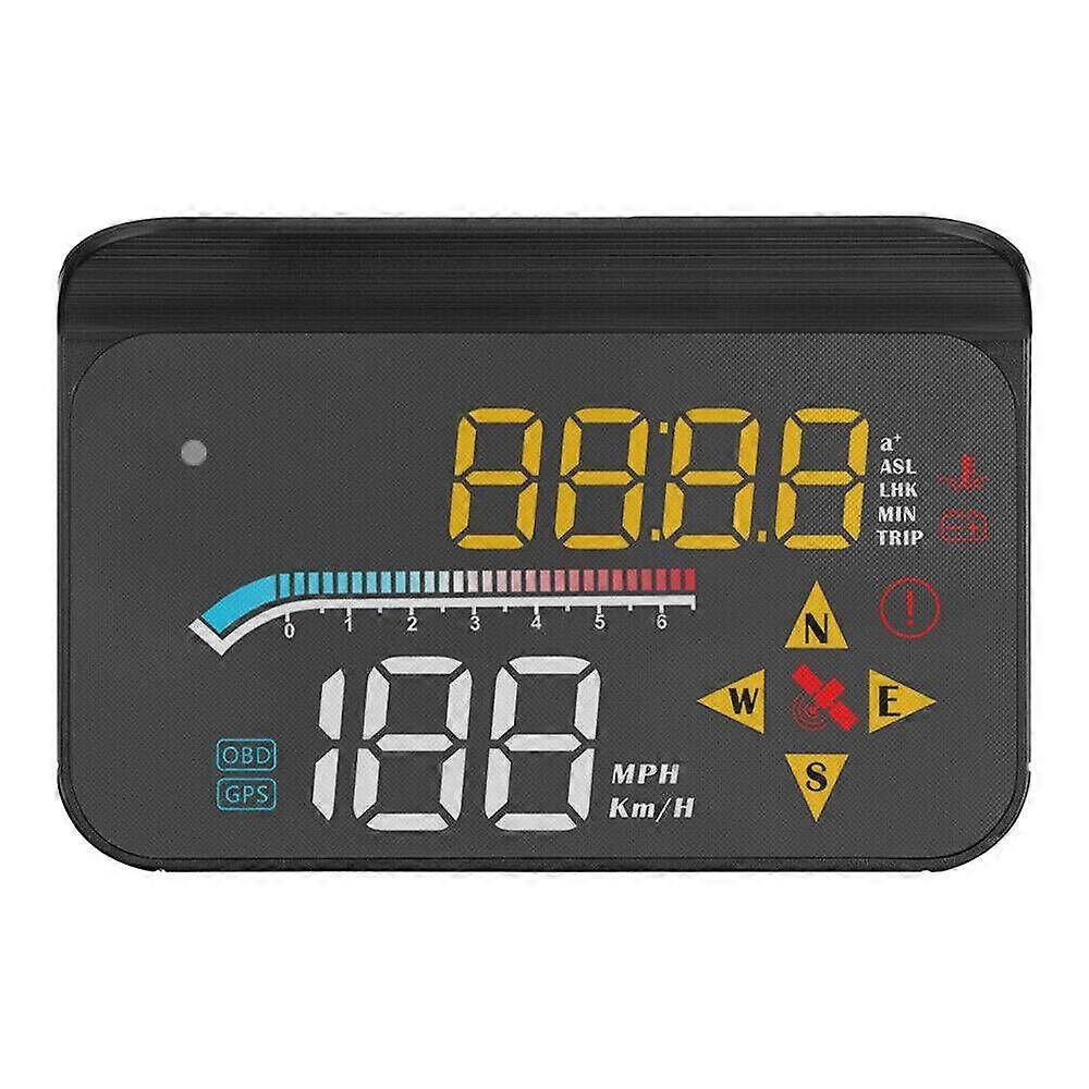 Head Up Display OBD2+GPS Auto universal HUD Geschwindigkeit Alarm Projektor NO.6705