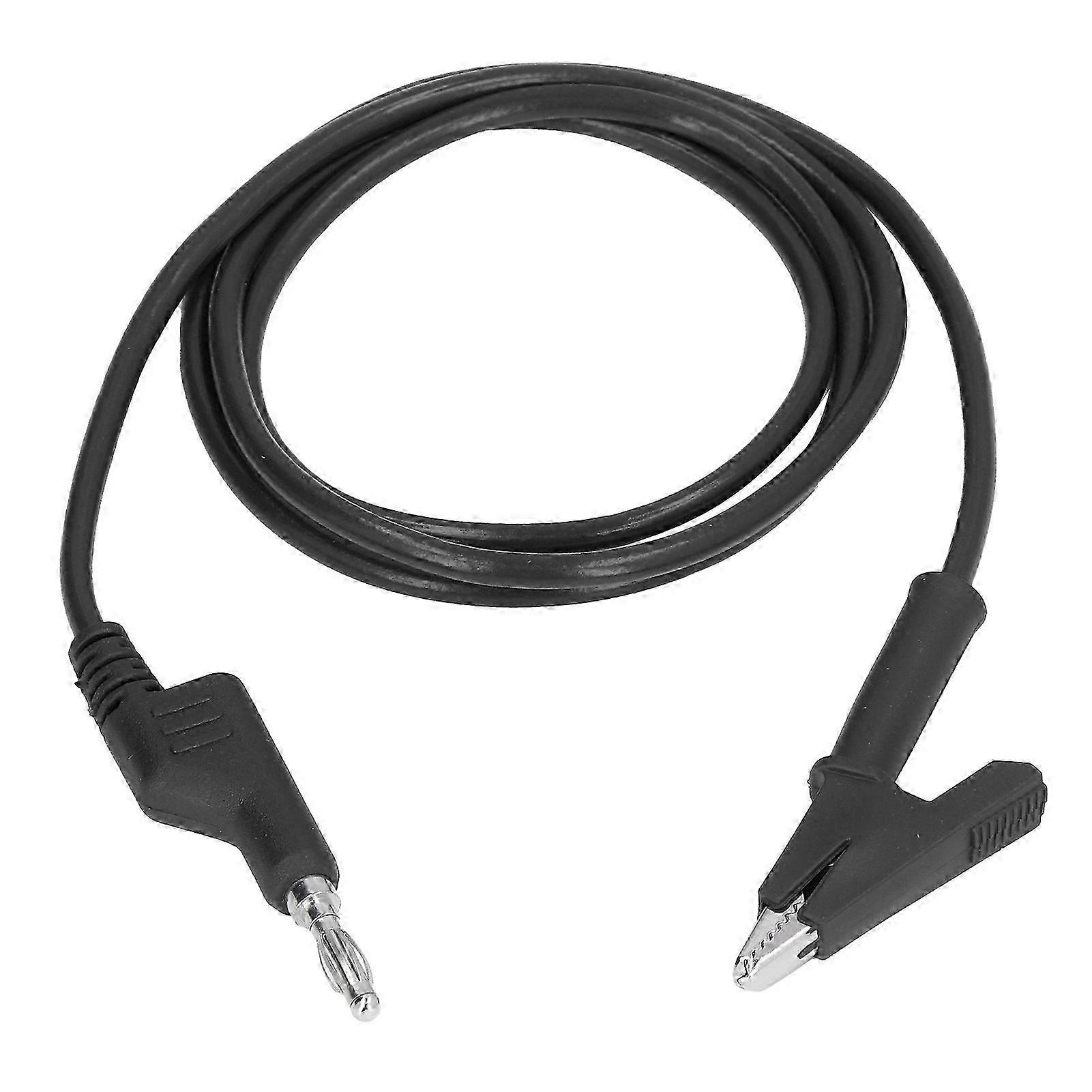 Flexible Banana Plug Test Lead Wires for Electrical Testing, 4mm Black