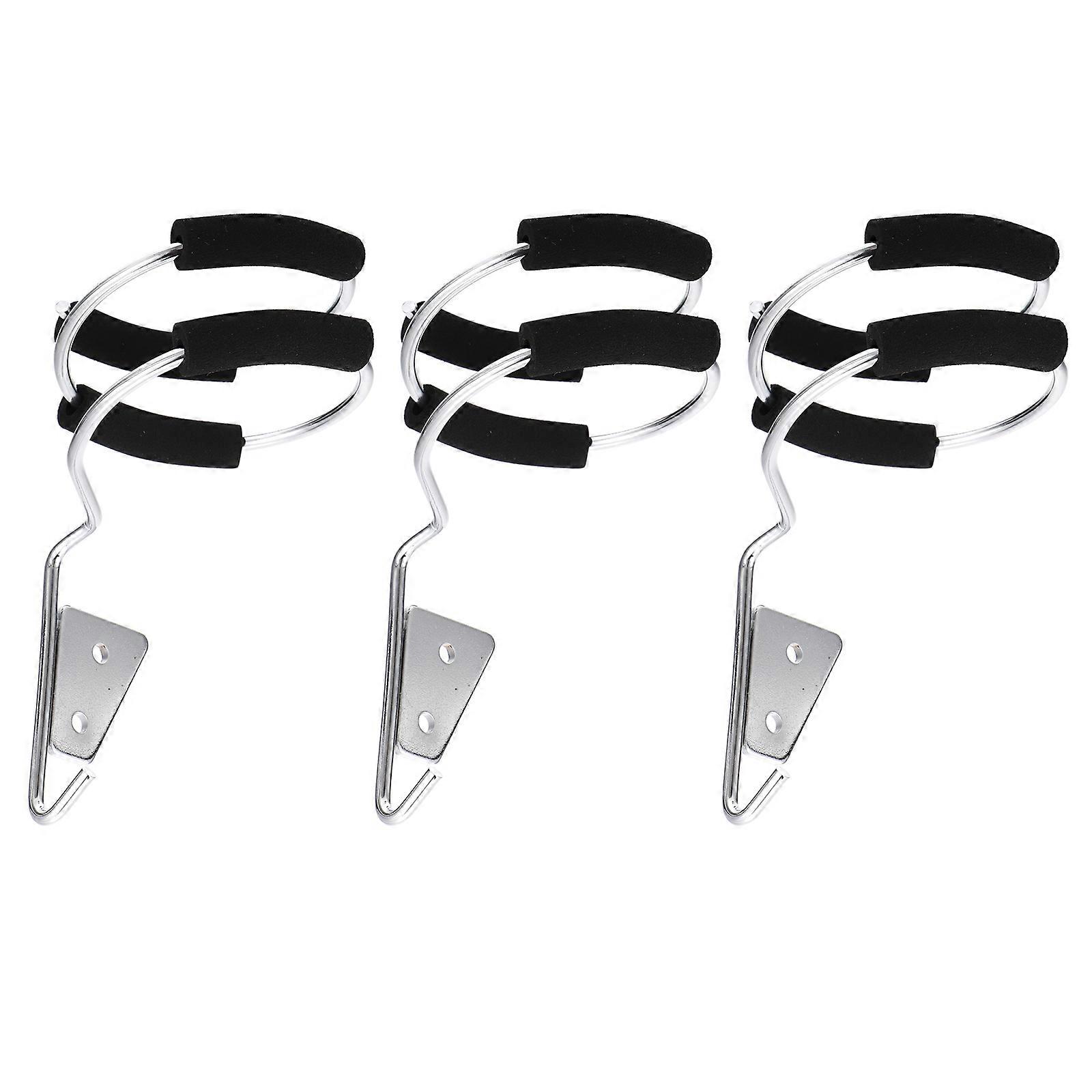 Wall Mounted Hair Dryer Holder Racks 3pcs Styling Tool Organizer for Bathroom, Salon & Home Use Durable & Scratch Resistant Design
