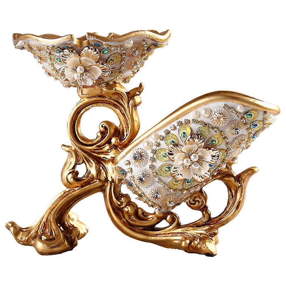 Decorative Shelf European Style Luxury Rack Goblet Red Display Holder Restaurant 28x22cm Resin 1Pack