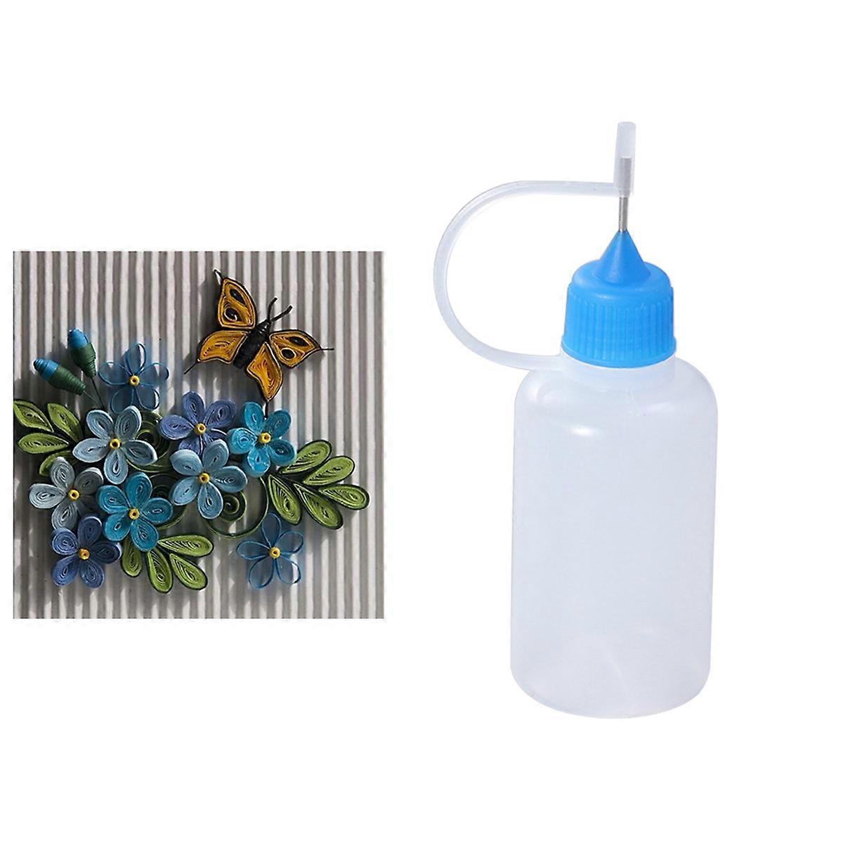 Precision Tip Glue Applicator Bottle for DIY Quilling with Rust Proof Metal Tip 30ml