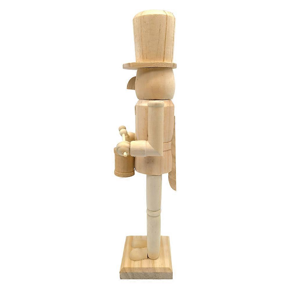 Unfinished Wooden Nutcracker Figurine Craft Ornament for Christmas Home Decor DIY Crafts and Creative Projects