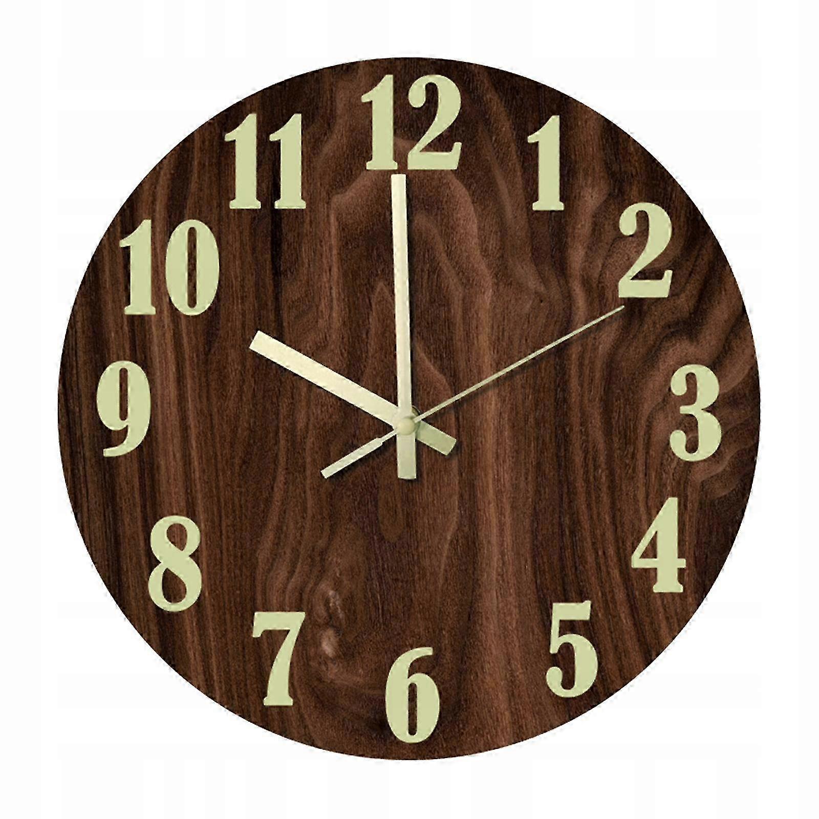 Glowing Wall Clock 12 Inch Silent Do Not Tick