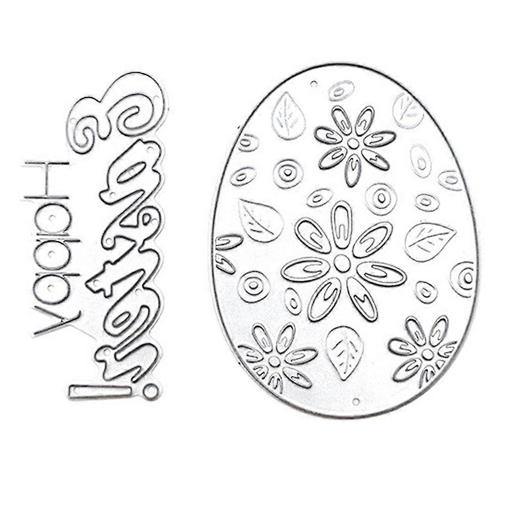 Eggs Cutting Mold Made of Carbon Steel Perfect for DIY Craft Projects and Easter Themes 2 Sets
