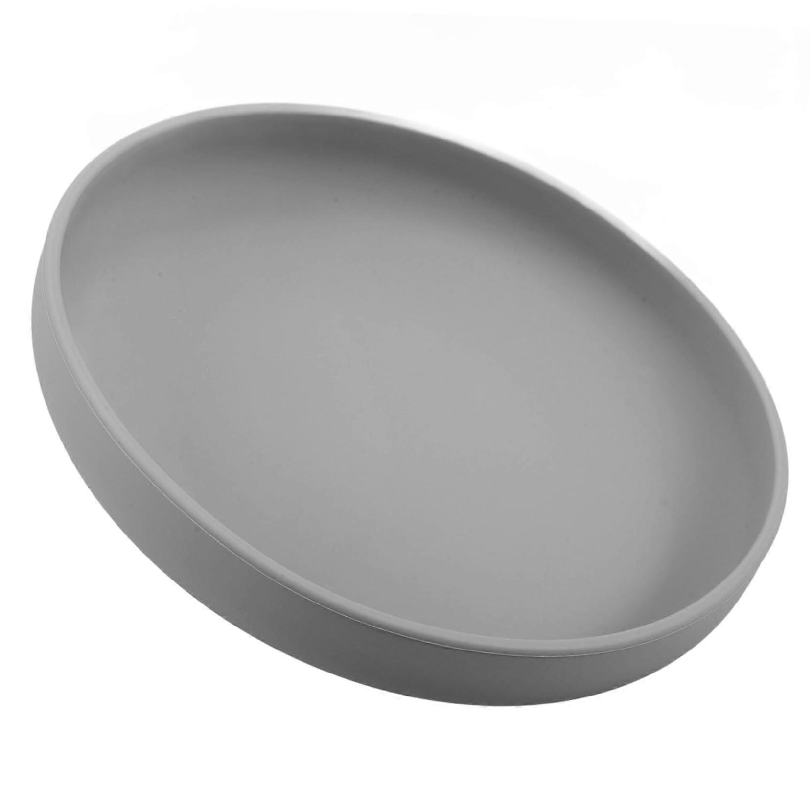 Suction Cup Feeding Plate, AntiSpill Dinner Plate, Portable Food Tray, Party Plate, NonSpill Bowl, Practical Dining Plate, Gray