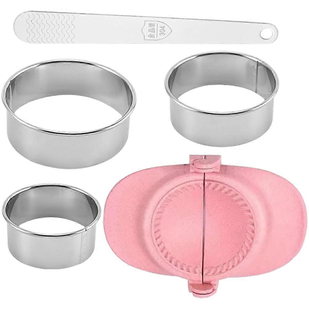 Dumpling Cutters Empanada Maker Compact Design Household Use Pink Color Material Pot Sticker Making 1 Set