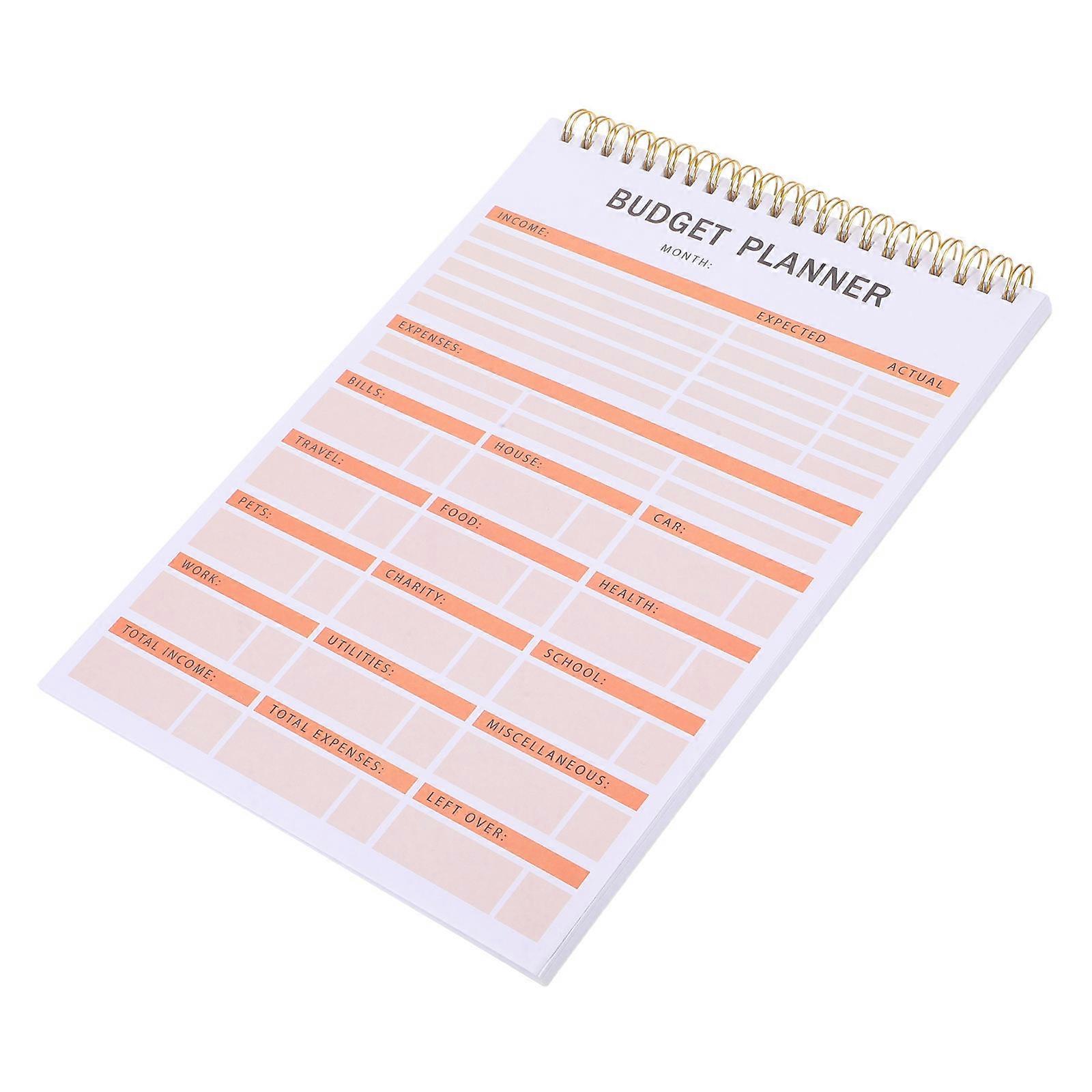 Budget Planner Book with Coil Binding for and Organization Portable Size 4.5 x 7.5 Inches