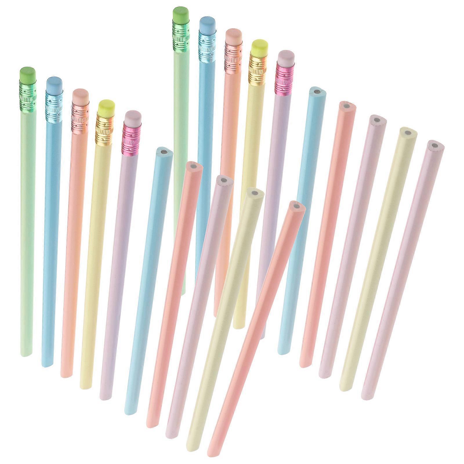 Back to School 20Pcs Colored Wooden Writing Pencils for Students Smooth Writing