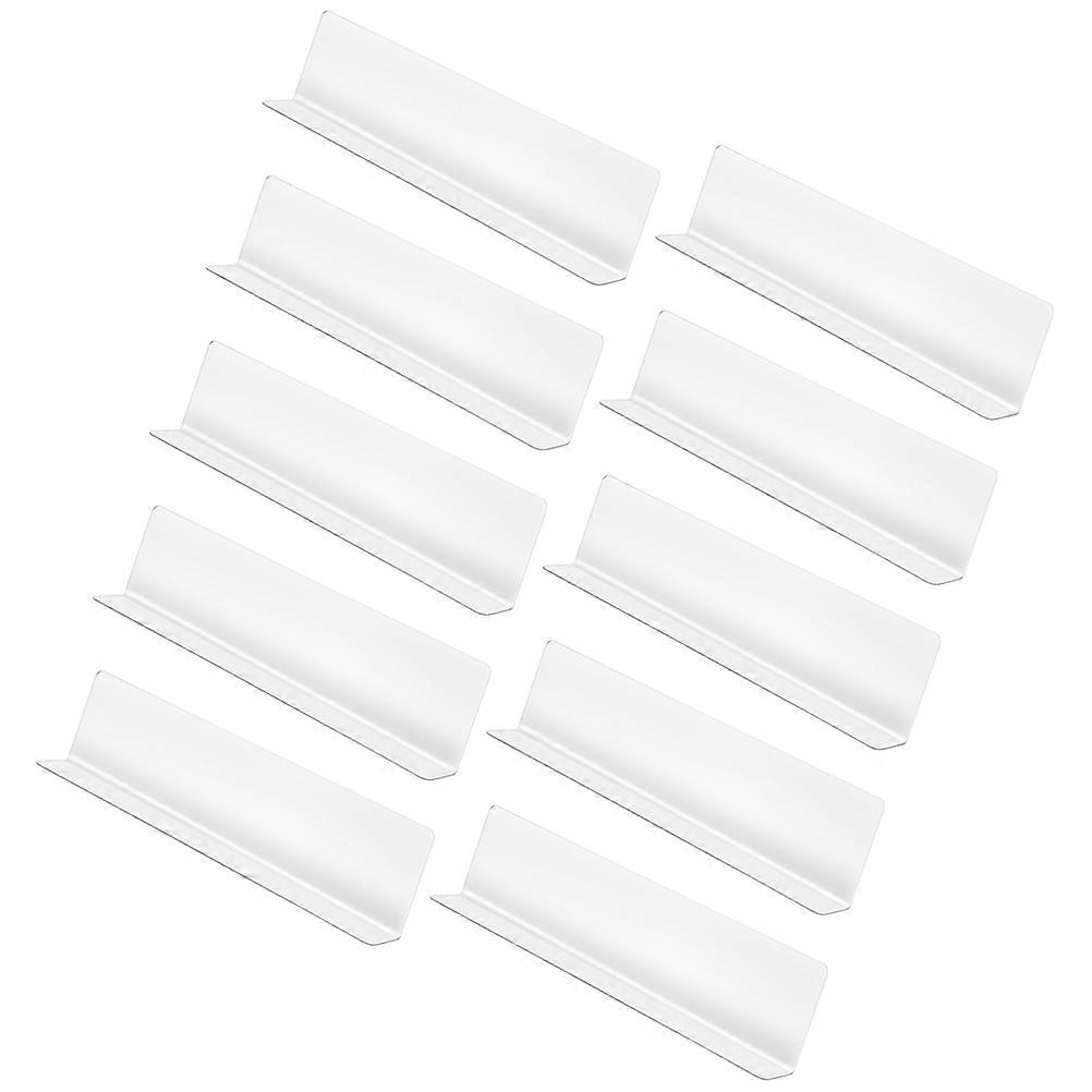 L Shape Clapboard Clear Shelf Organizers For Supermarket Shelves Retail Use Product Categorization And Separation 10Pcs