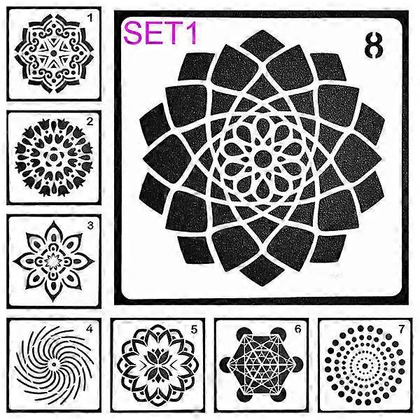 8pcs/set Layering Stencils Scrapbooking Painting Template SET1 SET1