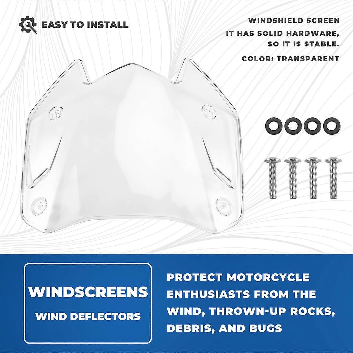 Motorcycle Windscreen Wind Shield Accessories for Transparent