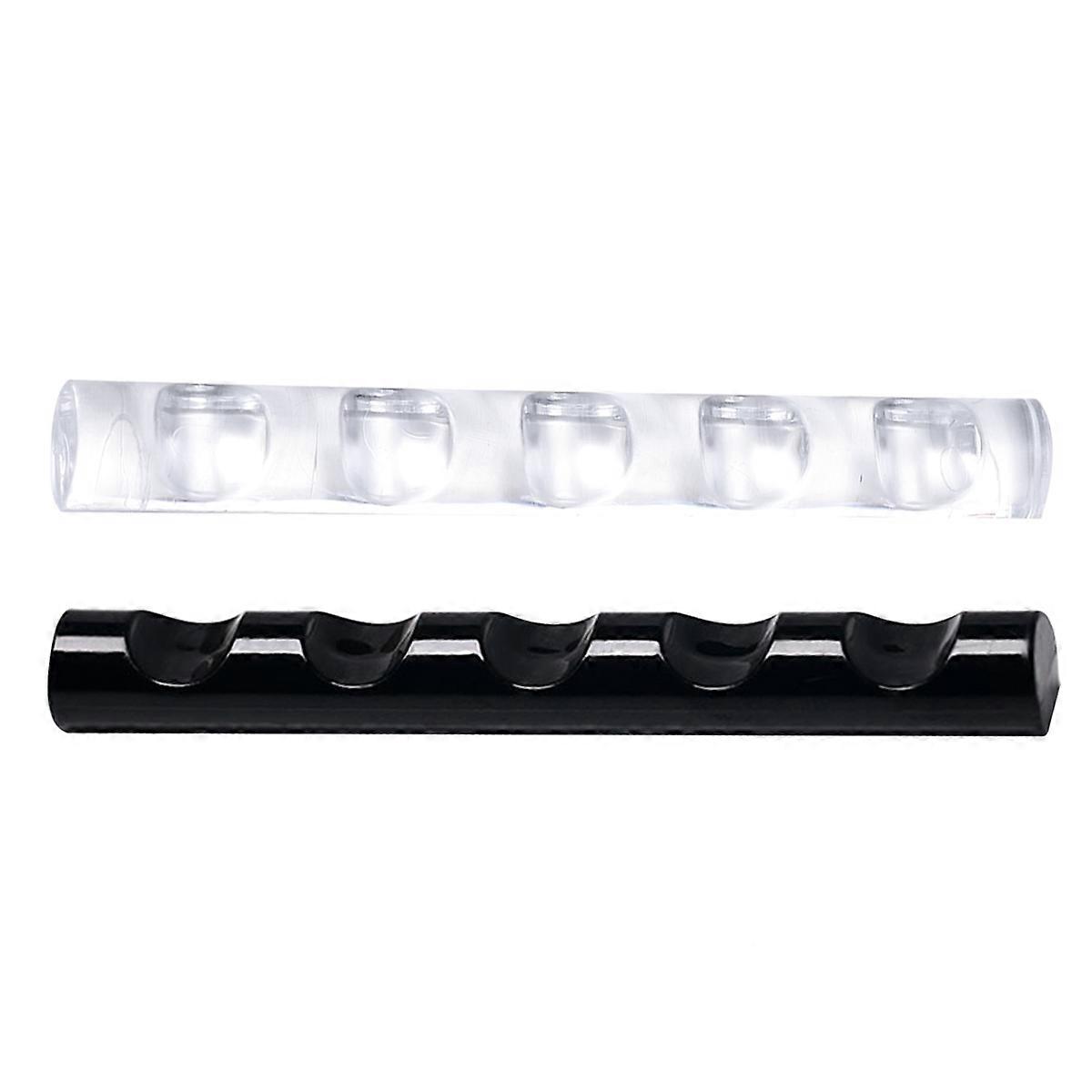 Nail Art Pen Holder with 5 Grids for Storage Portable ABS Transparent for Salon and Home Use