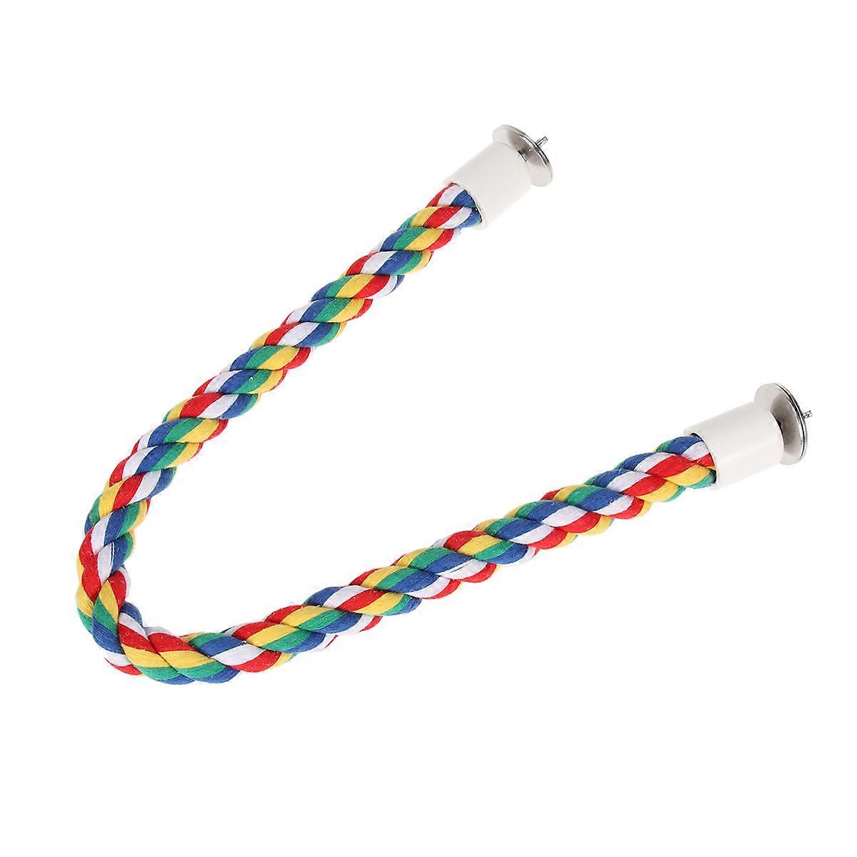 Multi Colored Bird Rope Perch Made For Parrots Ideal For Home Use Measuring 1.8x55cm Muscle Strengthening 1Pack