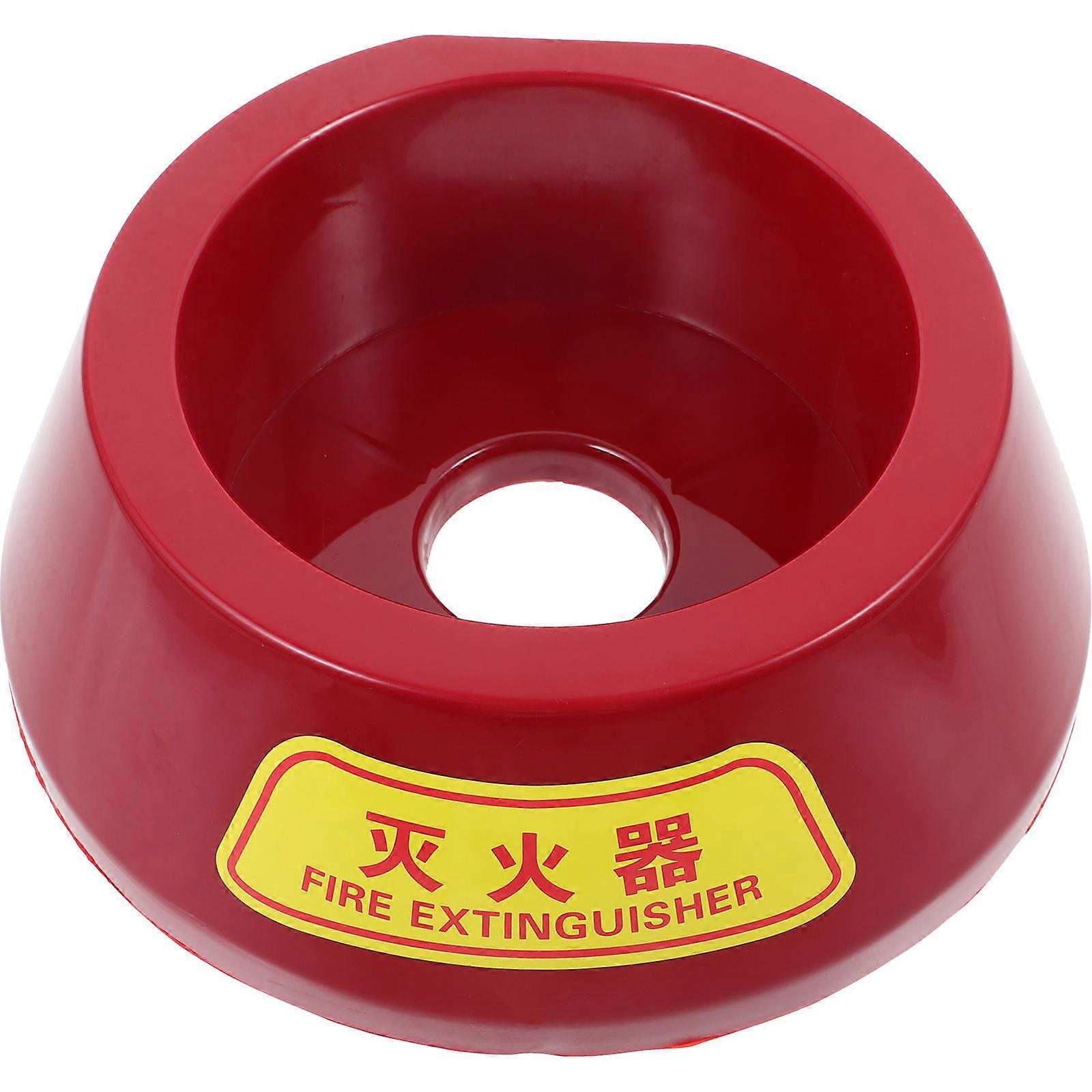Sturdy Plastic Fire Extinguisher Stand Bracket for Powder Extinguishers – Compact Holder for Home, Kitchen, or Motorhome with Bright Safety Design