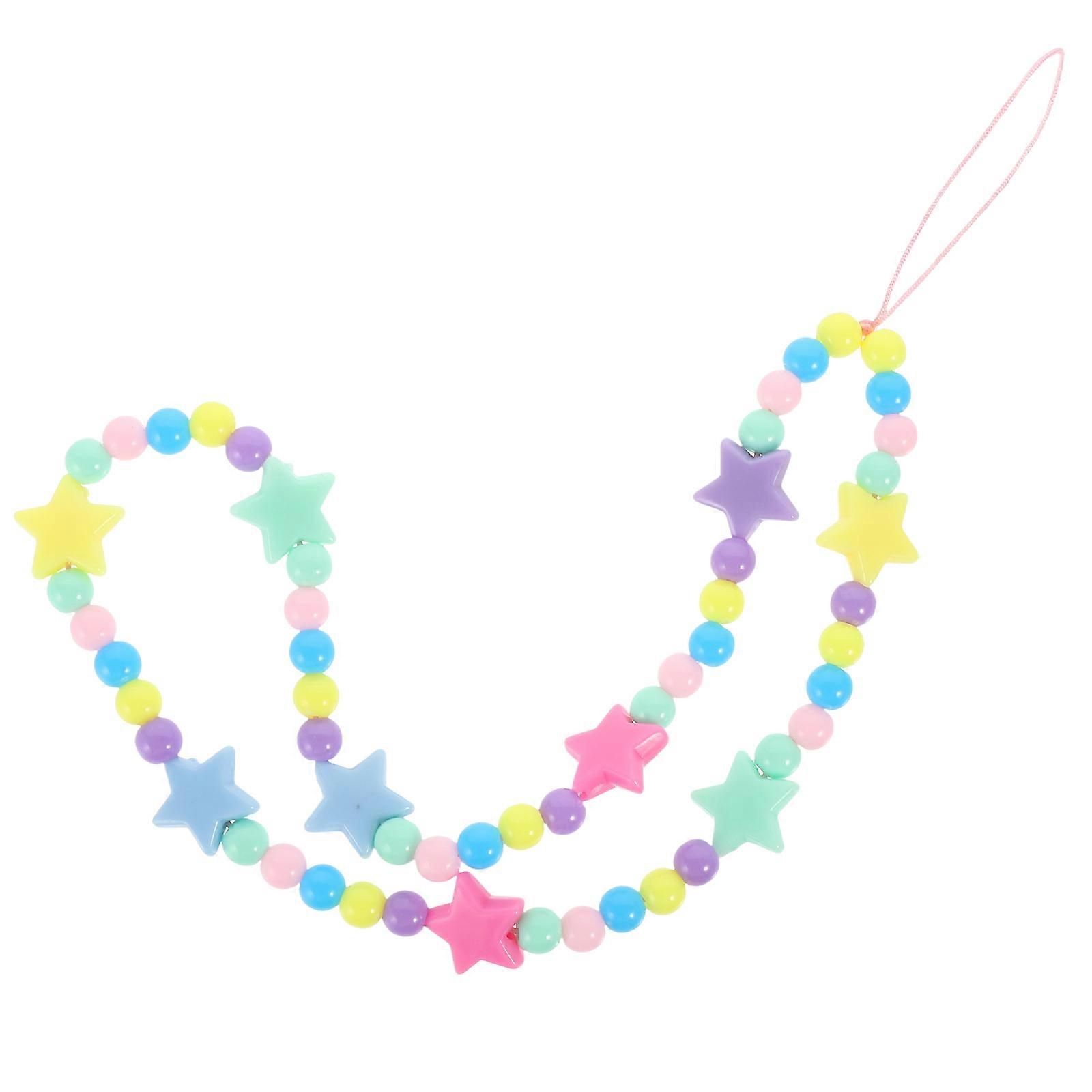 Five-pointed Star Phone Lanyard With Ethnic Customs Style For Ladies And Girls In 25X5X0.5CM Size With Anti-loss Feature 1Pc