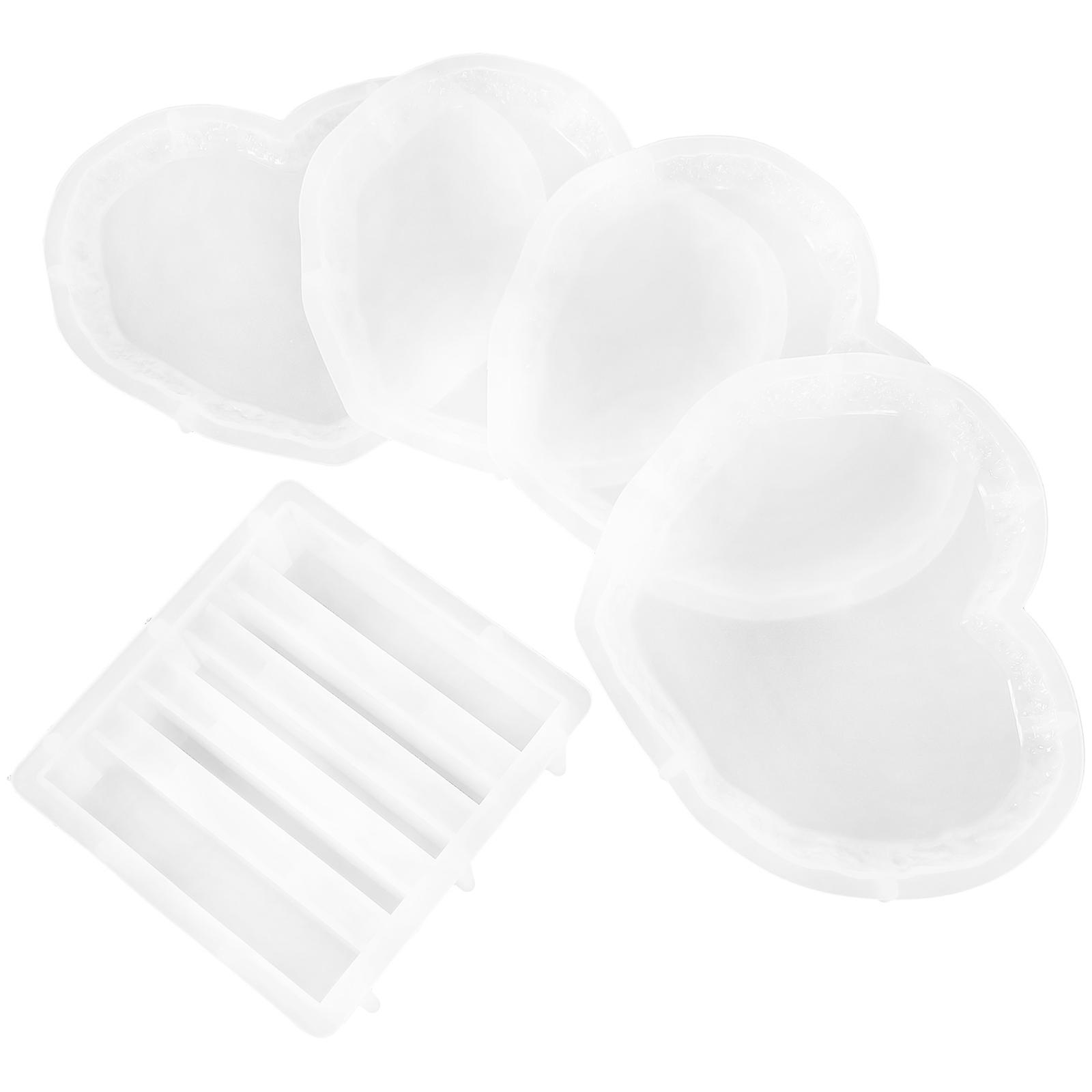 Heart Shaped Teacup Coaster Mold for DIY Use Made of Silicone Transparent Perfect for Crafting