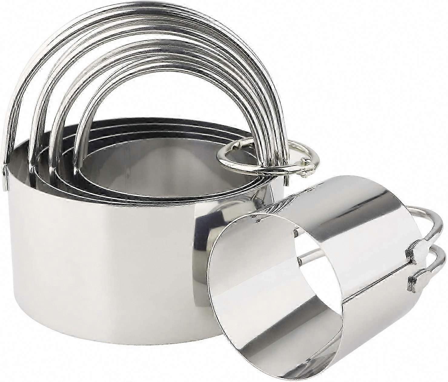 Stainless Steel Biscuit Cutter Set with Handle for Professional Baking & Cookie Dough Tools