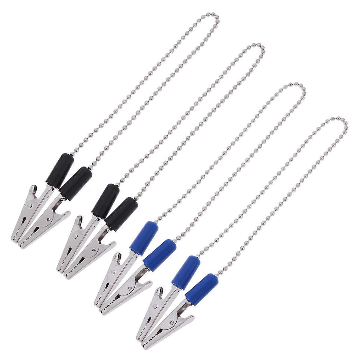 Napkin Clips with Metal Chain for Home Use Assorted Color Lightweight and Durable 4 Pieces