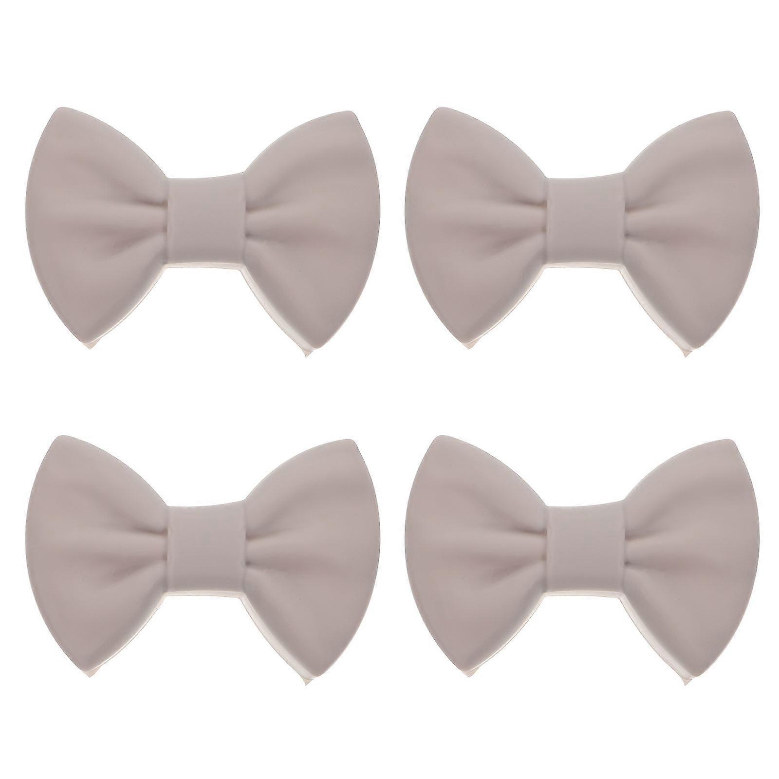 Grey Heat Resistant Clips 2 Pairs Anti-Scalding Bow Tie Design Perfect For Baking Home Use Events
