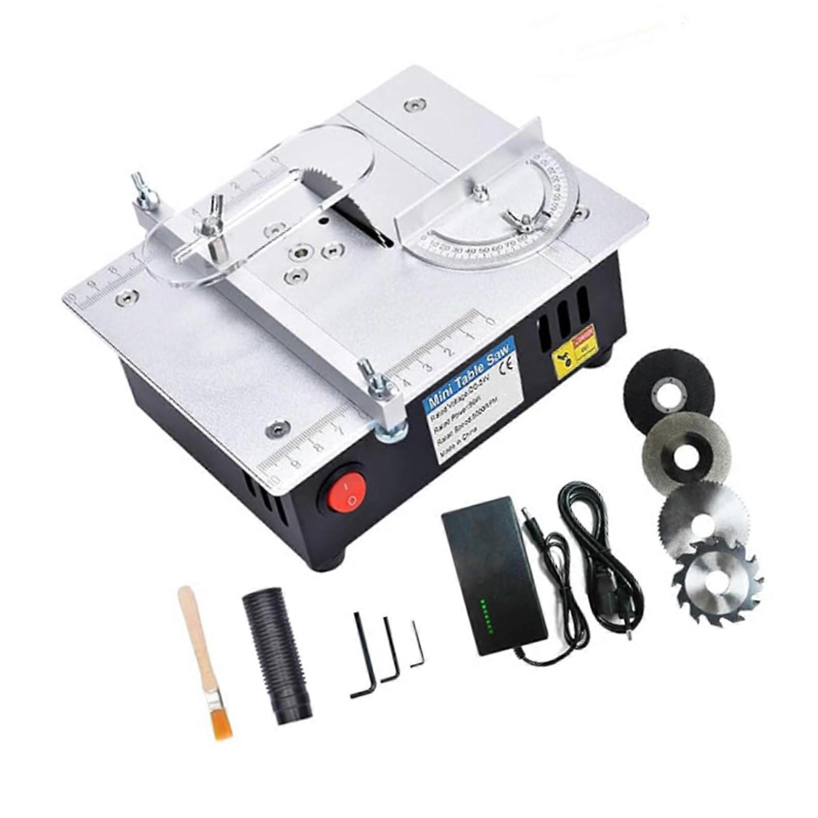 Desktop Woodworking Table Cutting Tool Adjustable Blade Height 96W Motor