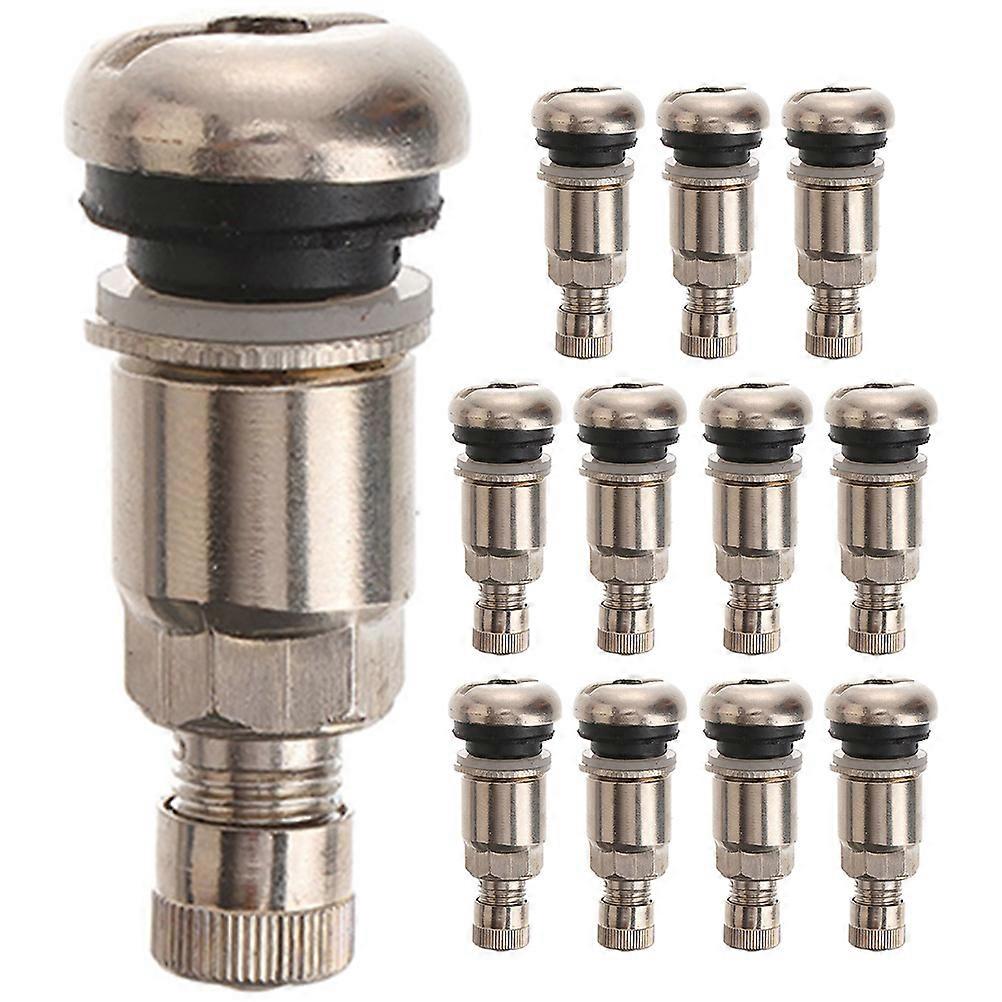 12pcs Stainless Steel Valve Stem Caps for Car and SUV Durable Tire Covers to Prevent Dirt, Extend Lifespan, Easy Installation, Universal Fit for