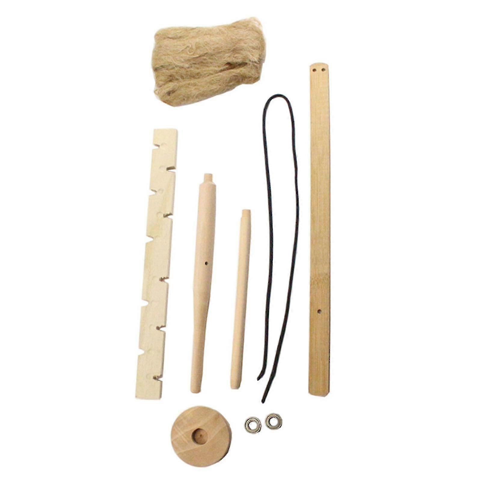 Portable wooden bow drill friction fire-starting tool set, 1 set, easily start a fire without hurting your hands